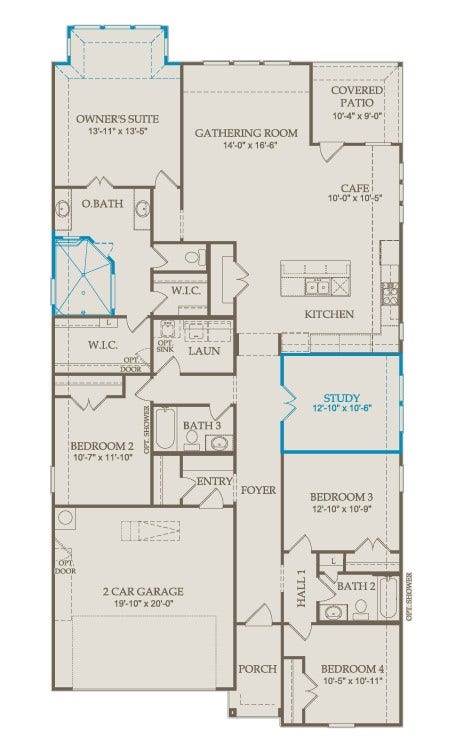 3910 Pink Muhly Drive, Katy, TX 77493 Floor Plan