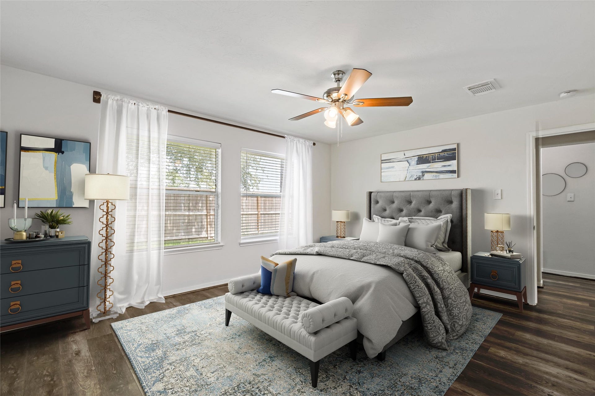 3419 Cypress Village Drive, Pearland, TX 77584 DIGITAL STAGED PRIMARY BEDROOM
