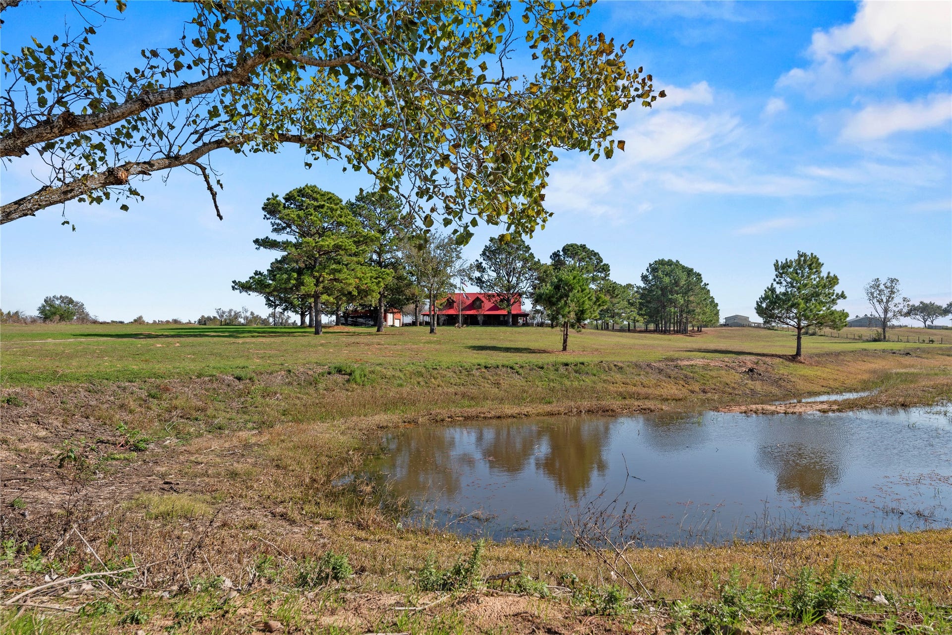 6490 Adams Flat Road, Brookshire, TX 77423 Pond at the front of the property