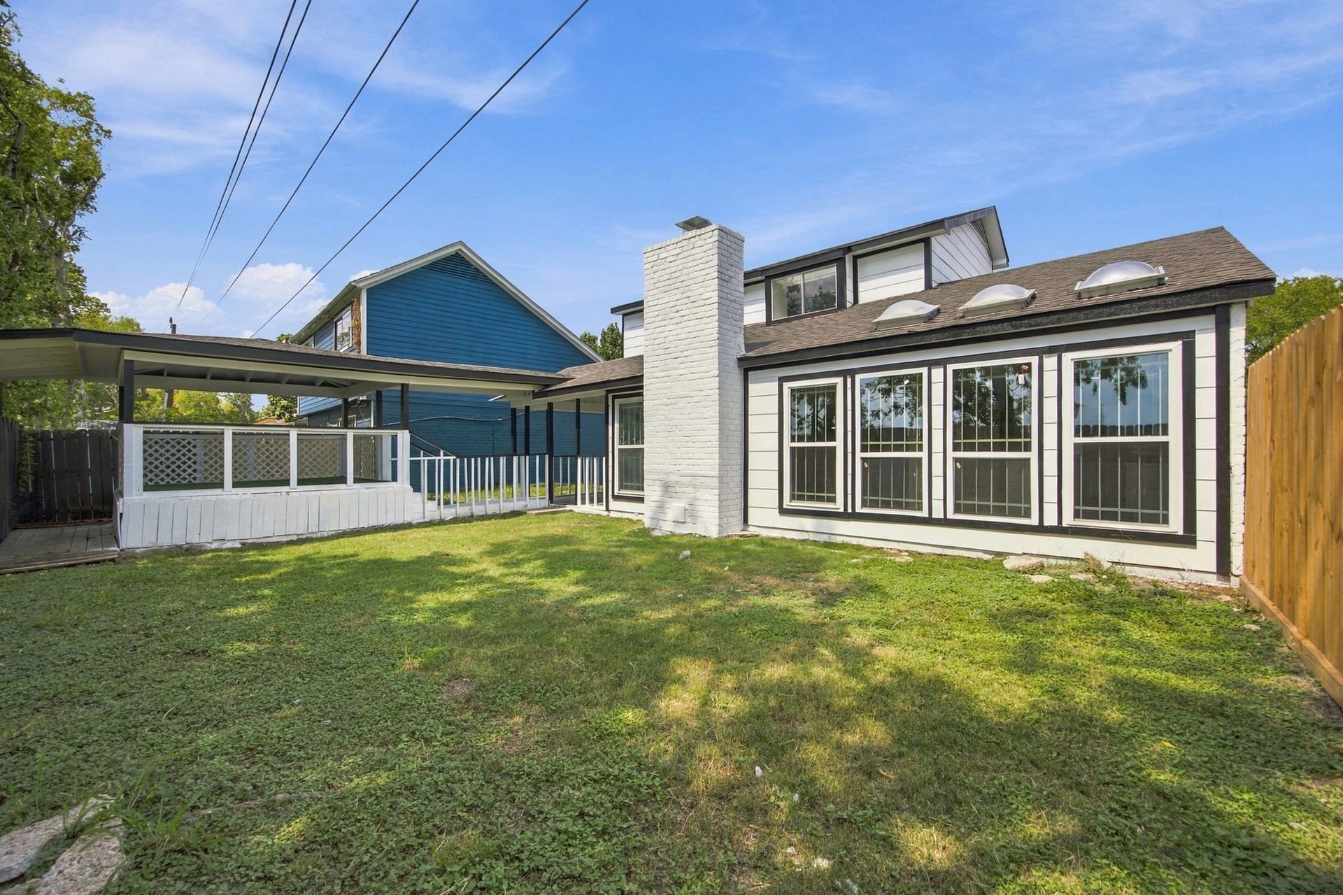 Large backyard