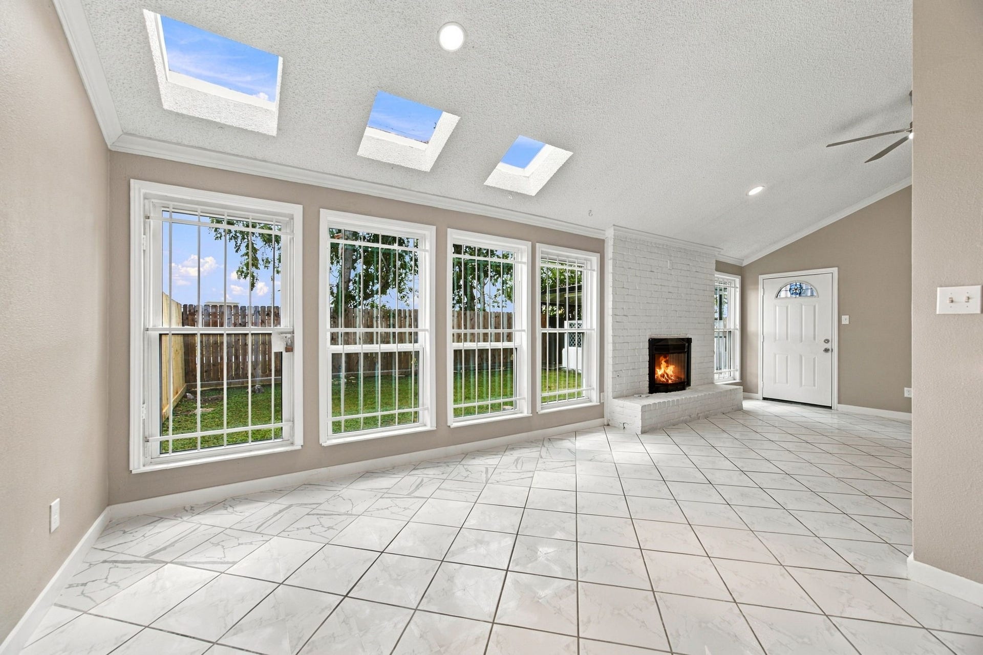 Beautiful skylights in this home!