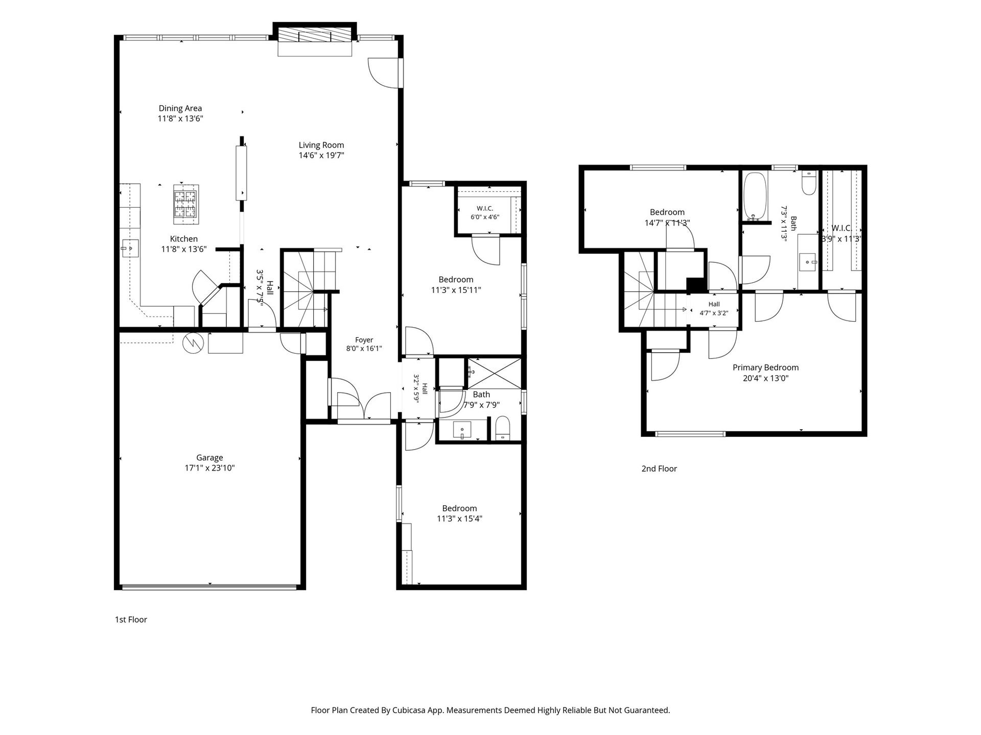 Both 1st and 2nd Floor layouts