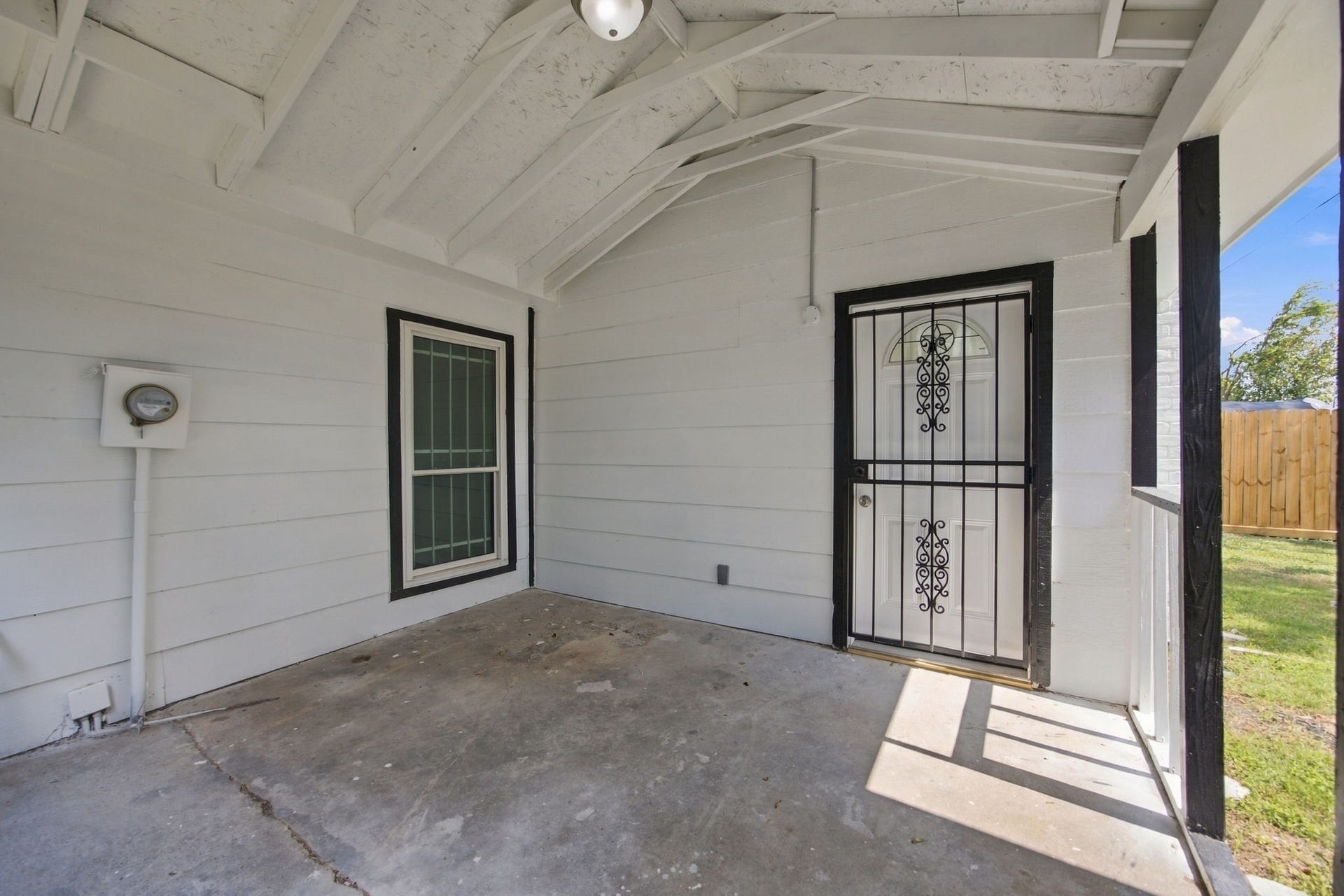 Outside covered patio