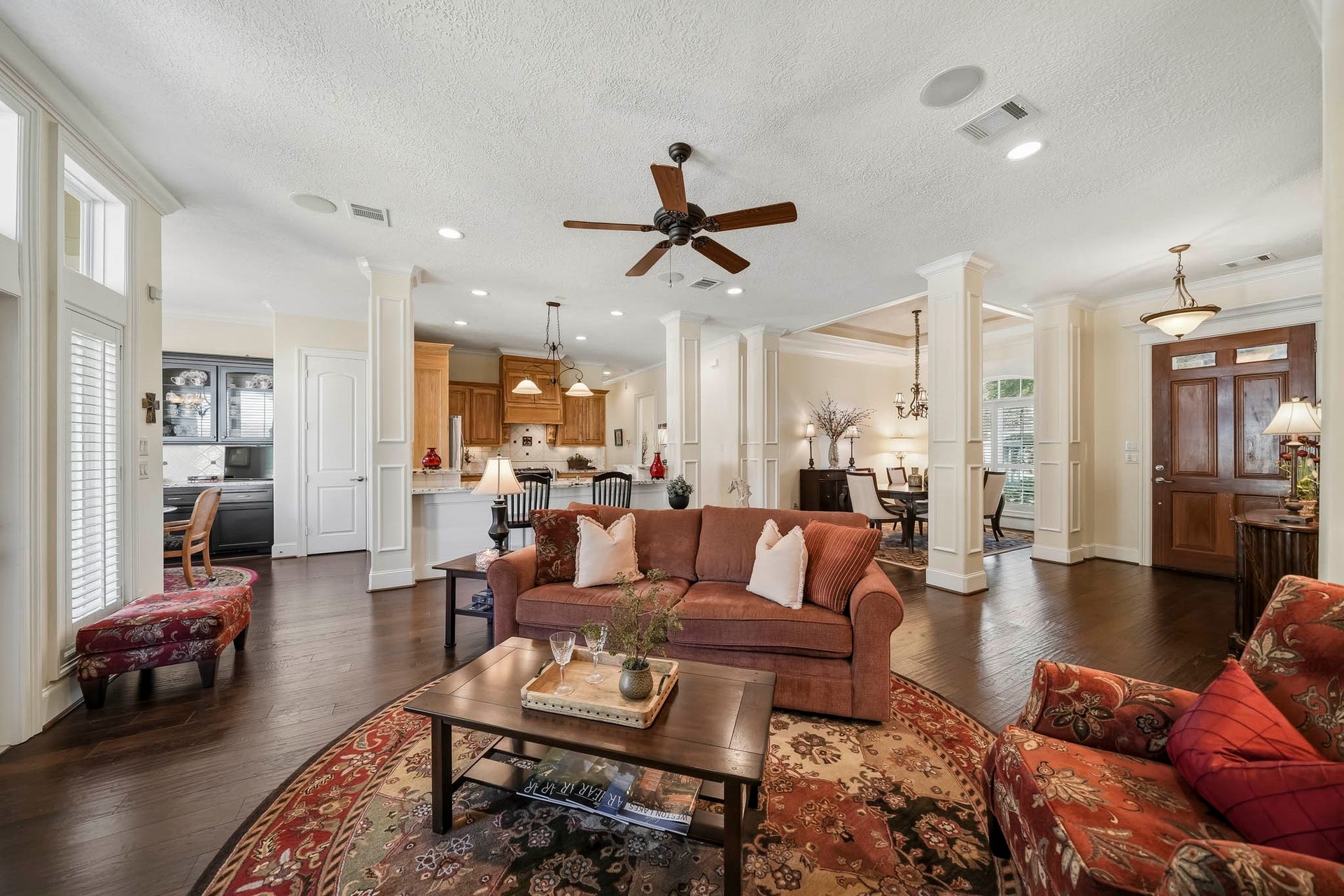 4631 Lake Village Drive, Fulshear, TX 77441 The desirable open-concept design allows conversation and connection to flow effortlessly throughout the main living space, ensuring no one ever feels far from the heart of the home.