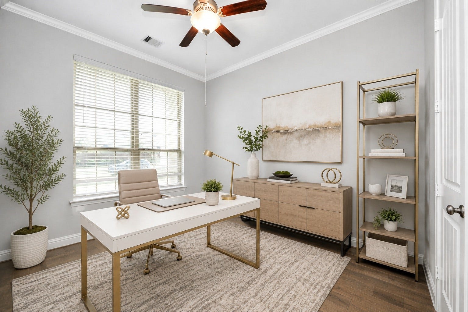Virtually staged as a home office