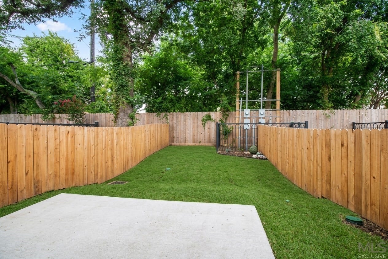 spacious private backyards (36 ft x 19ft) with tree views