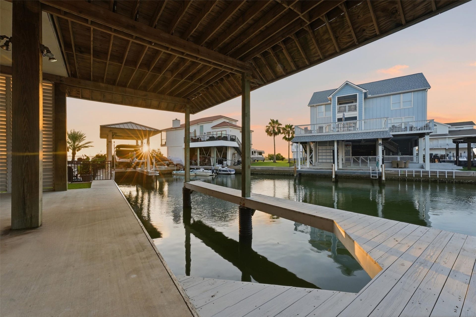 438 Amanda Circle, Tiki Island, TX 77554 The private boat slip keeps your boat close at hand, making it easy to head out for fishing, cruising, or a sunset ride whenever the mood strikes.