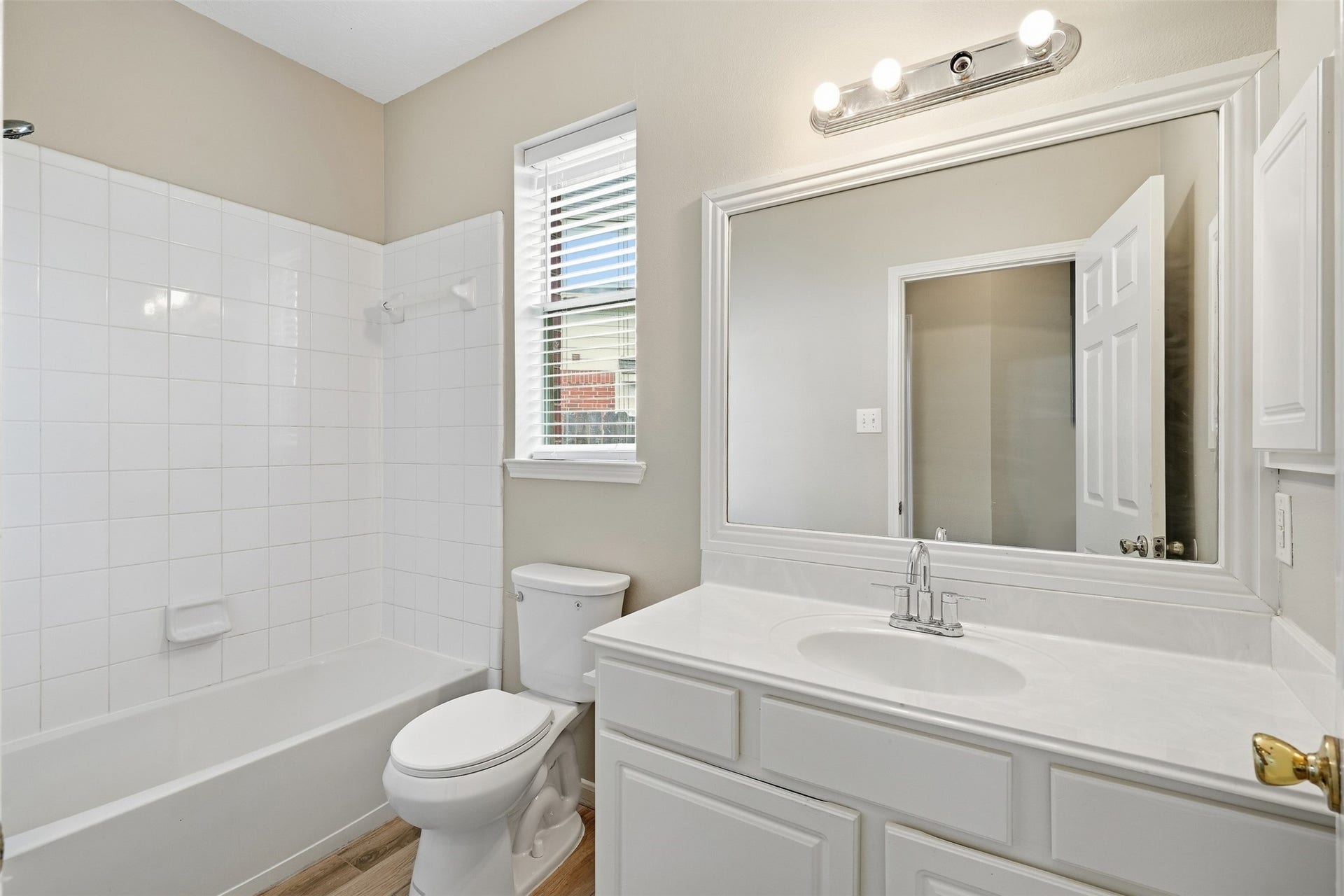 3003 Grey Mist Court, Friendswood, TX 77546 Full bathroom with vanity, tub/shower combination and neutral finishes.
