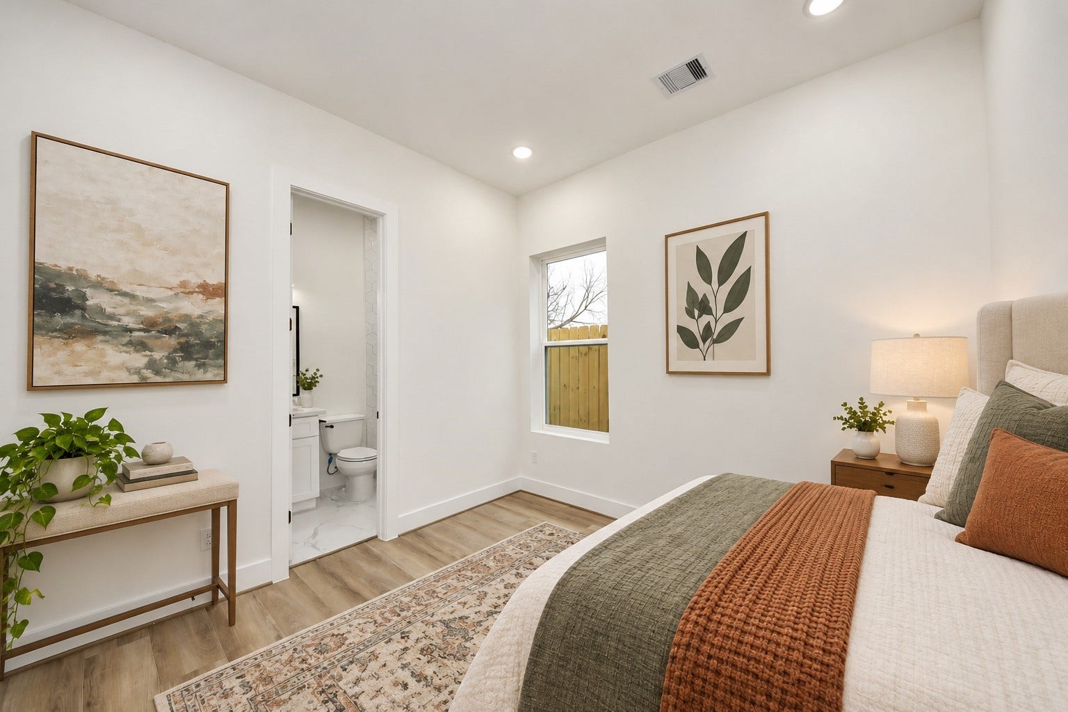 Virtually staged first-floor third bedroom.