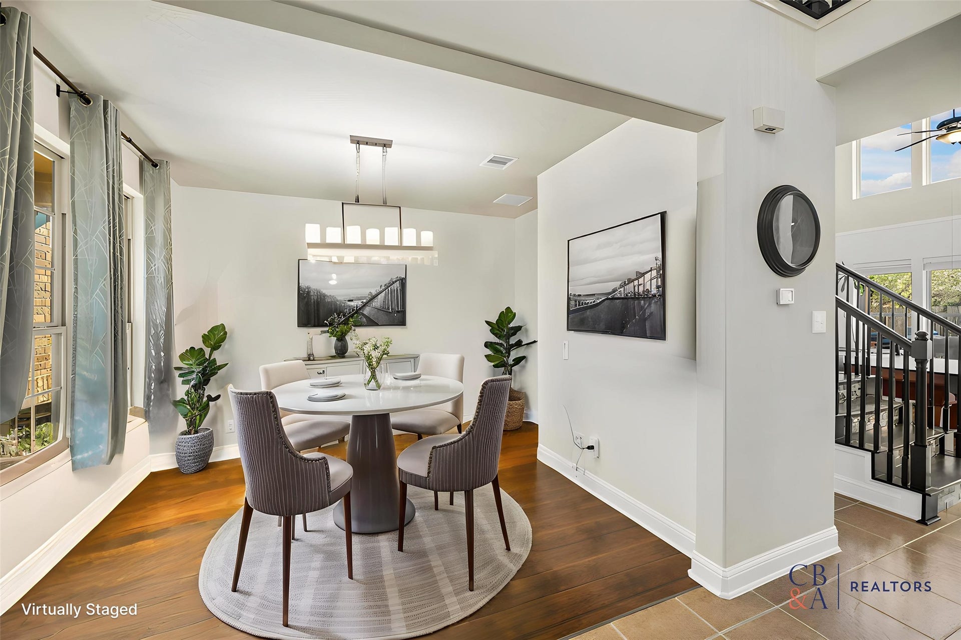 Room virtually staged to see the potential of this area