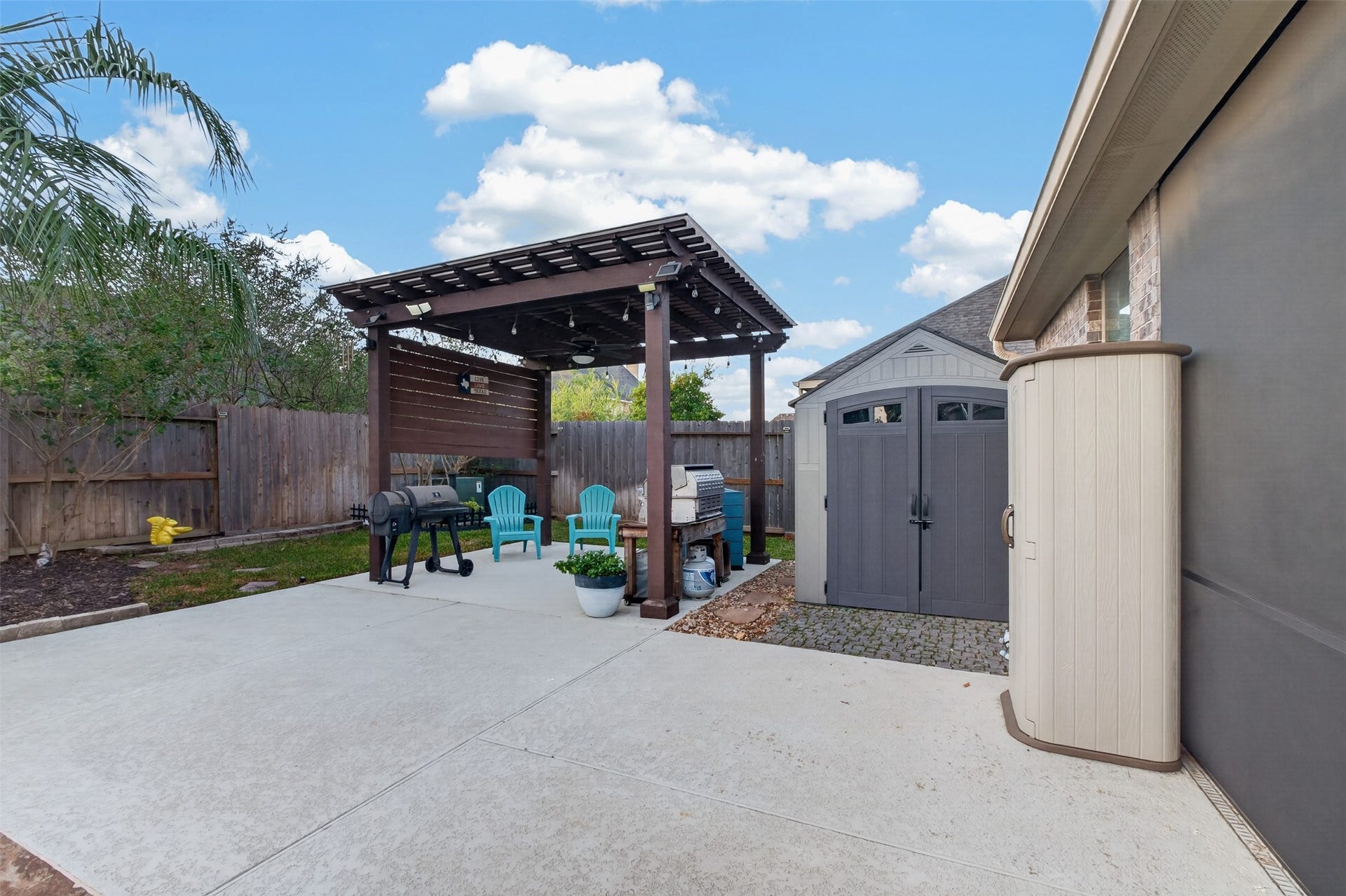 2806 Texas Laurel Drive, Katy, TX 77494 Covered gazebo and storage shed