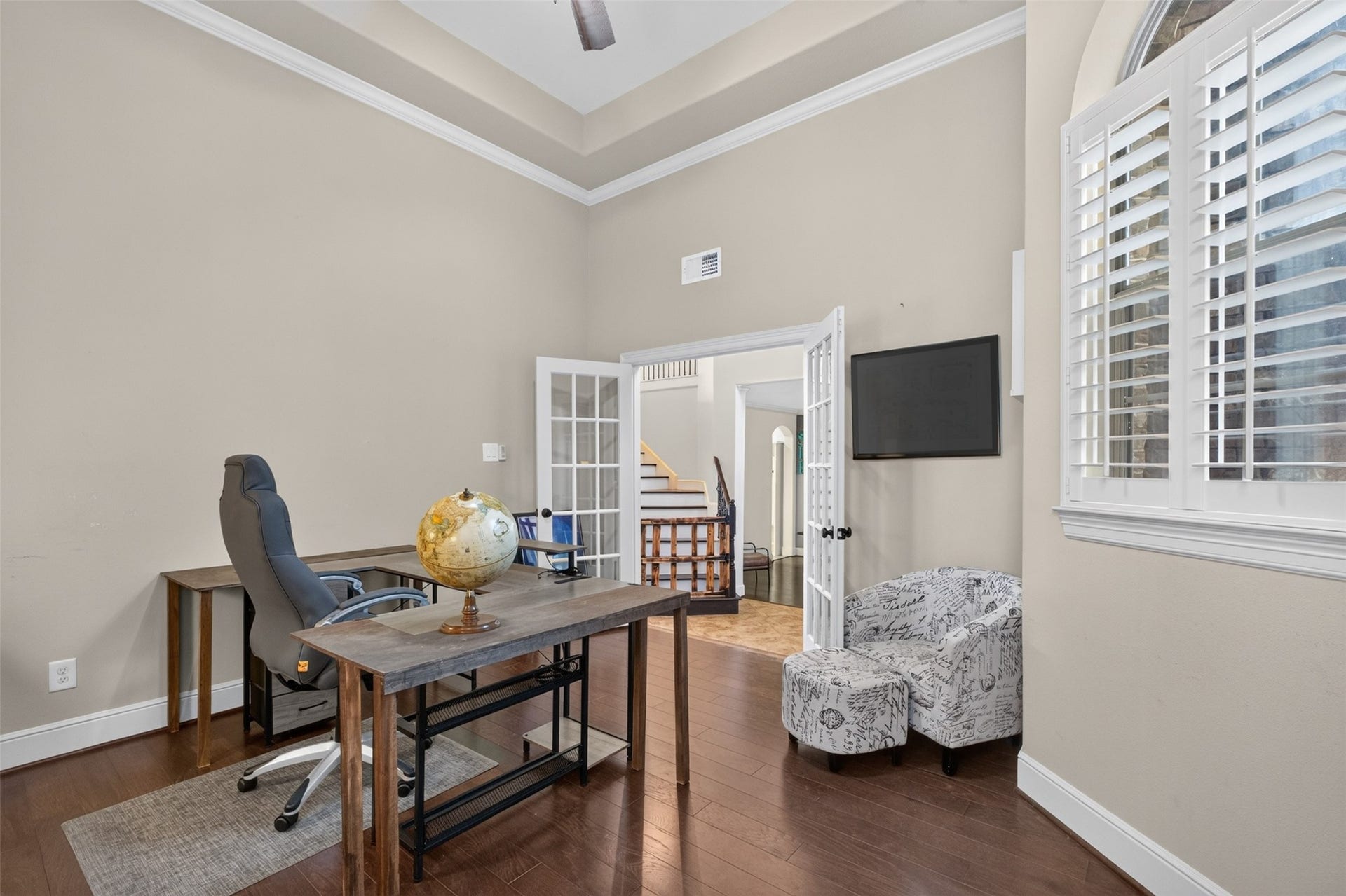 2806 Texas Laurel Drive, Katy, TX 77494 Another view of the office - showing the plantation shutters and tray ceiling