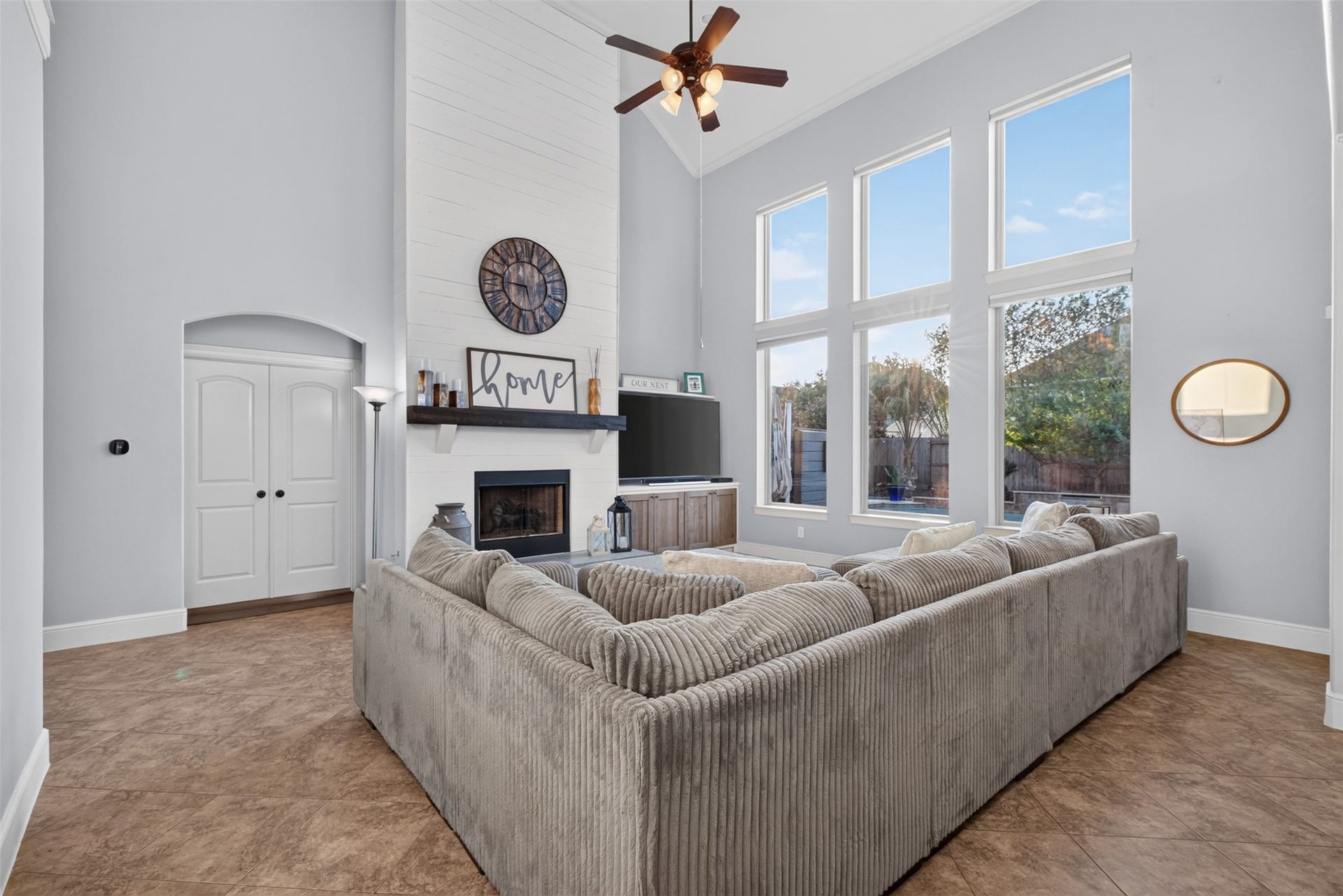 2806 Texas Laurel Drive, Katy, TX 77494 Stunning fireplace centerpiece and mantel.