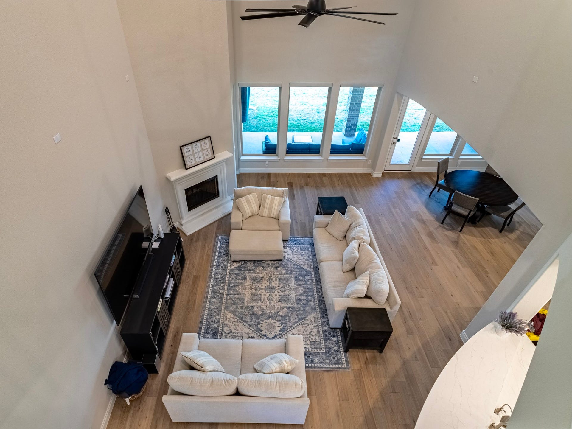 17429 Orchid Falls Lane, Conroe, TX 77302 View of living from game room balcony