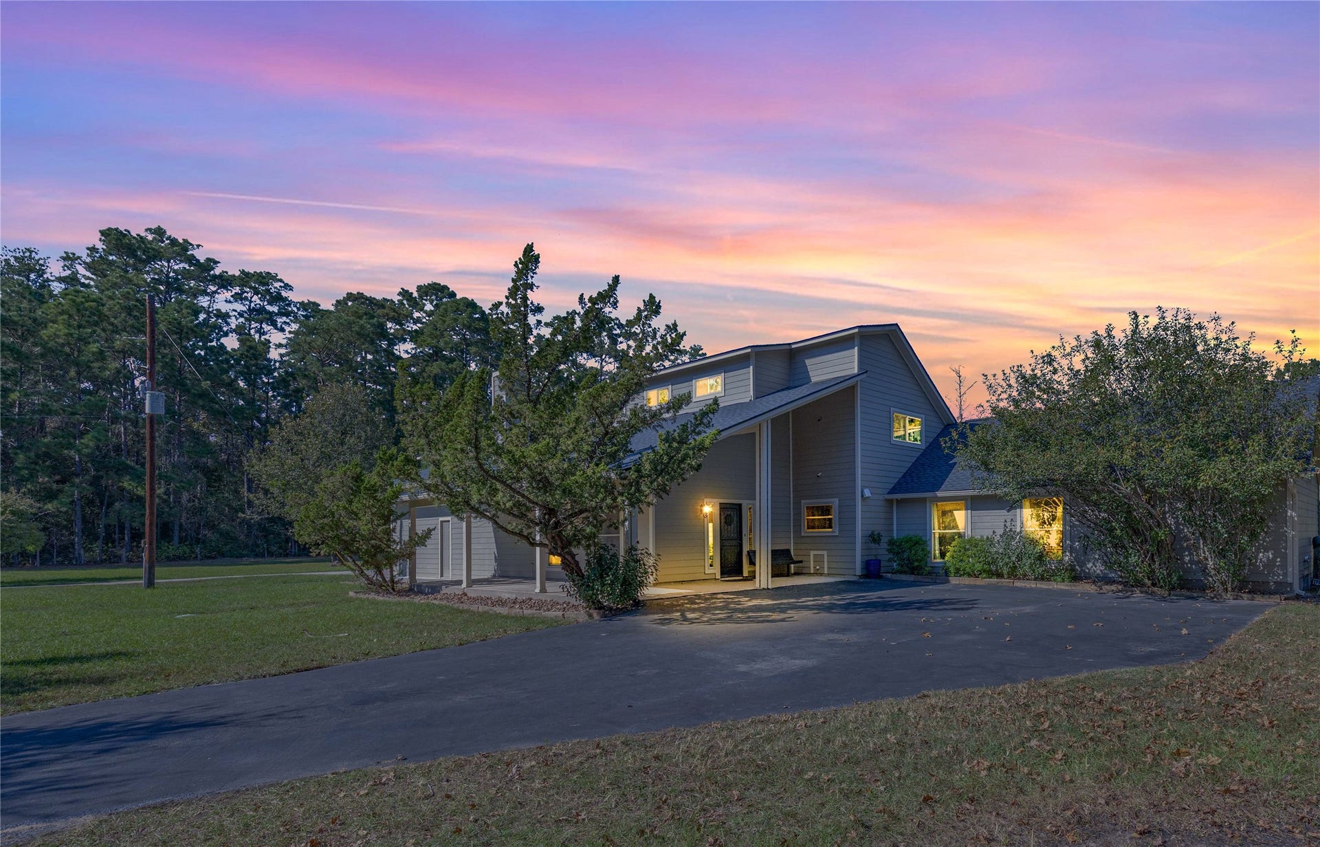 Front side view of the house