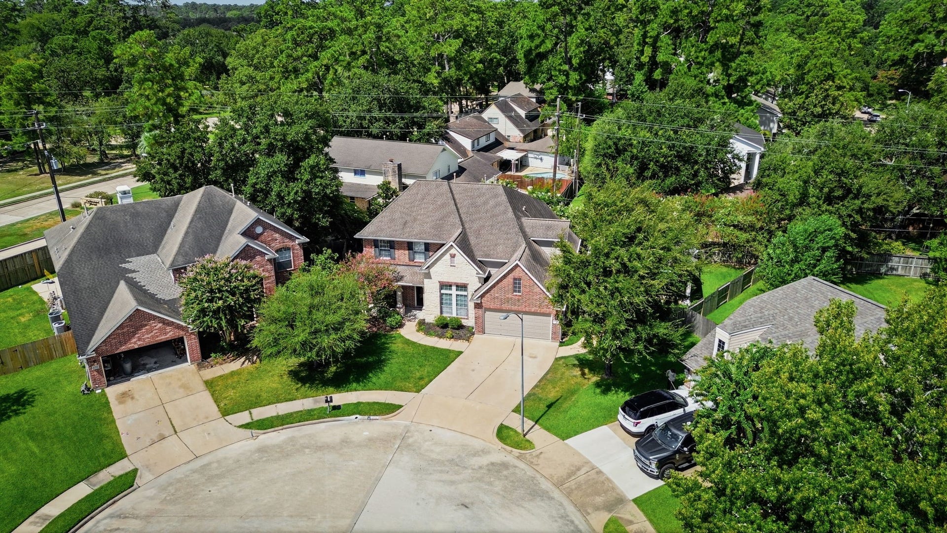 11510 Cypresswood Trail Drive, Houston, TX 77070 Aerial view from front of home.