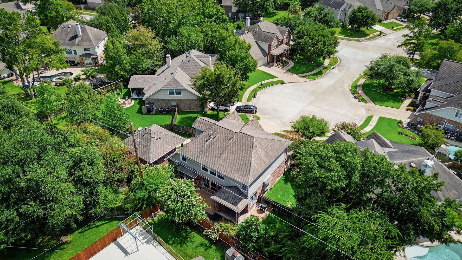11510 Cypresswood Trail Drive, Houston, TX 77070 Aerial view from back of the home.