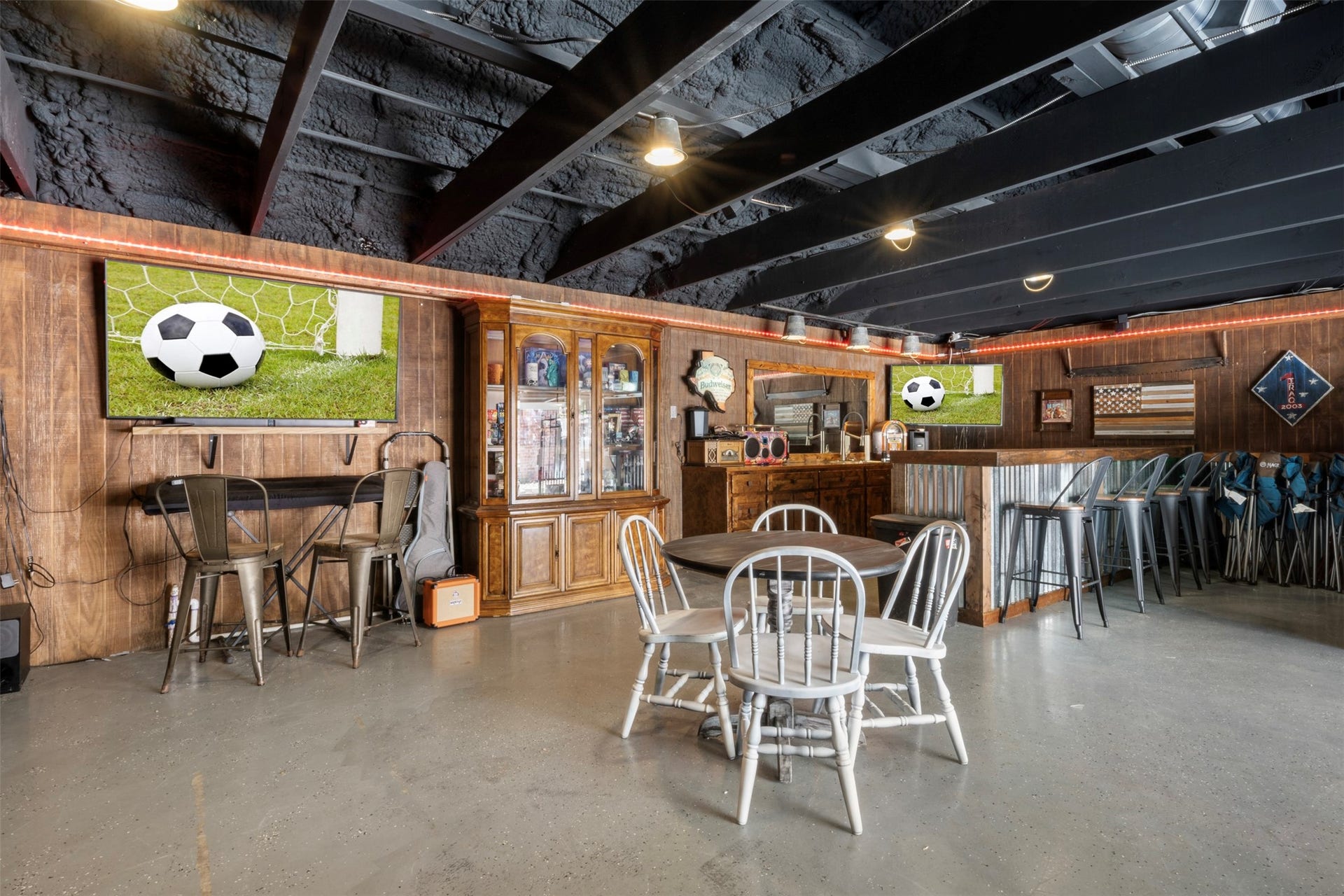 109 Riverbrook Drive, Conroe, TX 77385 Interior of detached 4-car garage/man-cave