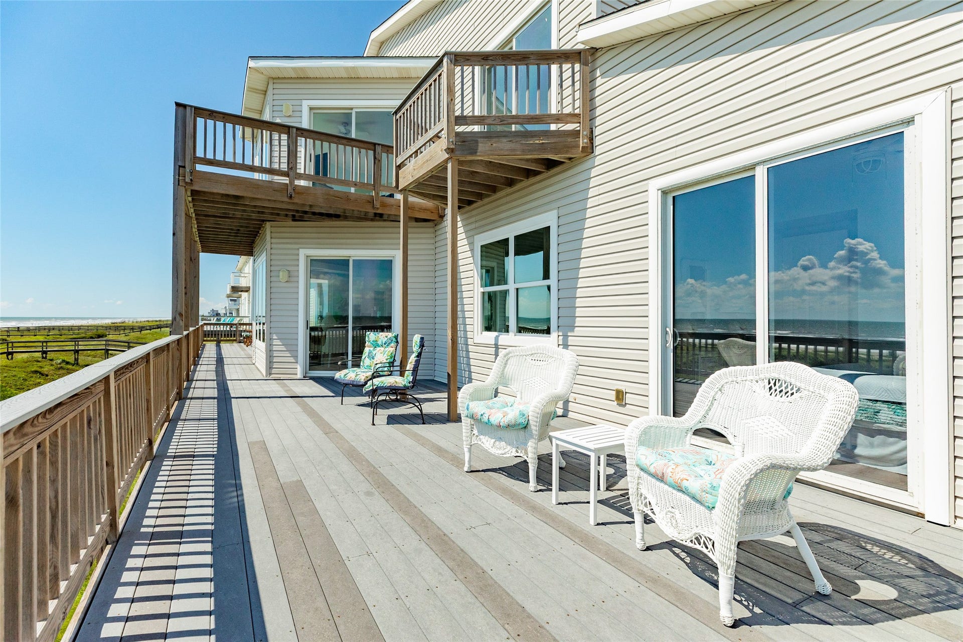 20911 W Sand Hill Drive, Galveston, TX 77554 Deck access from the downstairs bedoom