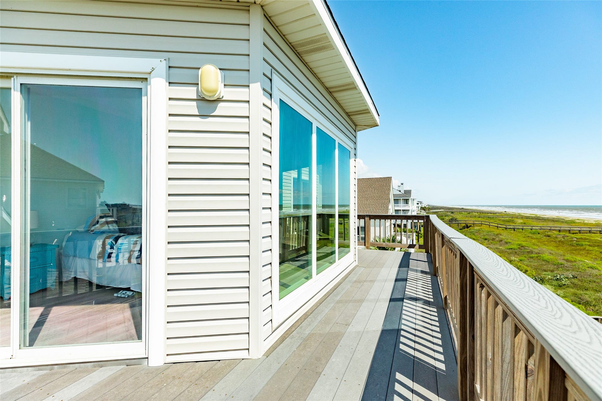 20911 W Sand Hill Drive, Galveston, TX 77554 Private deck off the Primary Bedroom