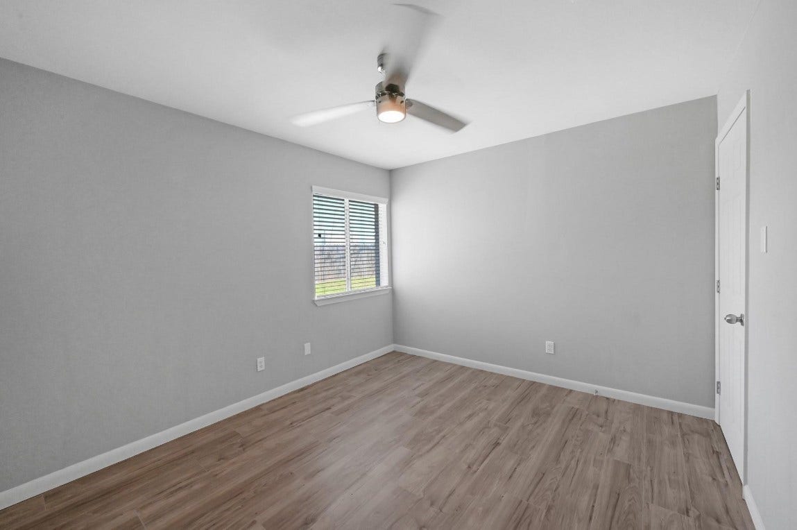 First bedroom connected to upgraded Bathroom