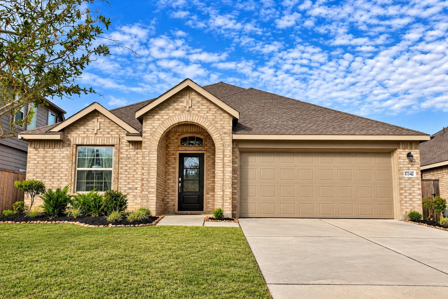 17342 Silver Birch Court, New Caney, TX 77357 Virtually enhanced front of home.