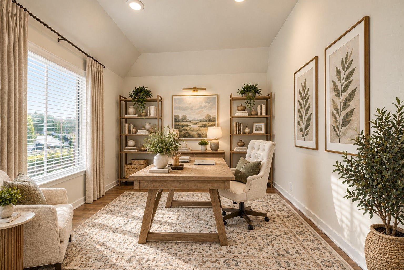17342 Silver Birch Court, New Caney, TX 77357 Virtually staged home office.