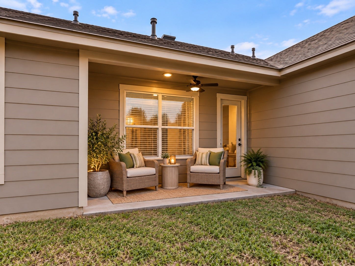 17342 Silver Birch Court, New Caney, TX 77357 Virtually staged back patio.