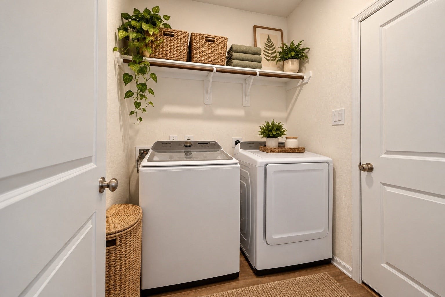 17342 Silver Birch Court, New Caney, TX 77357 Virtually staged laundry.