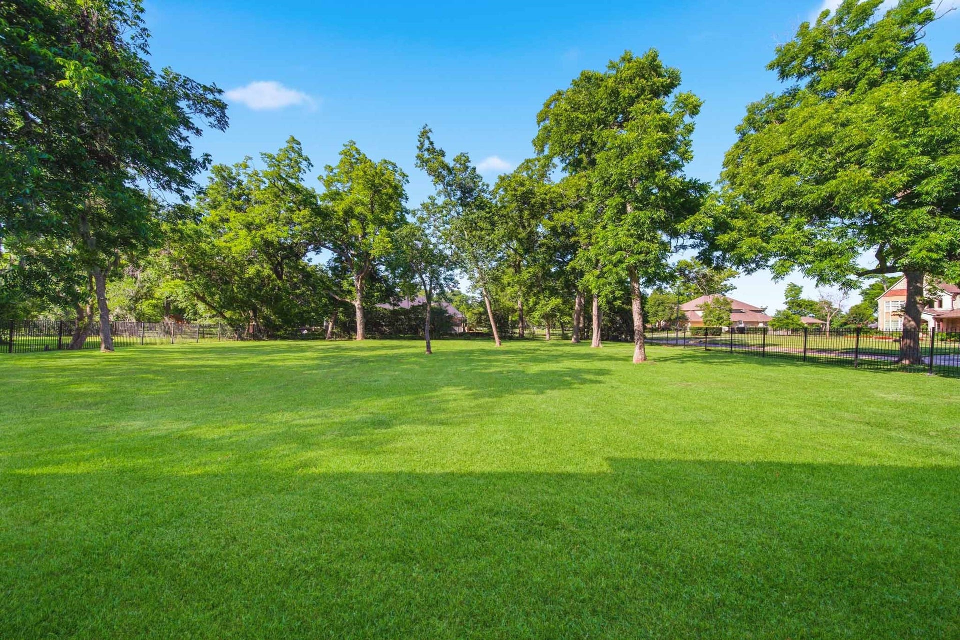 15 Bees Creek Court, Missouri City, TX 77459 Expansive BACKYARD with mature trees and endless green space, offering privacy and room to create your dream outdoor retreat.