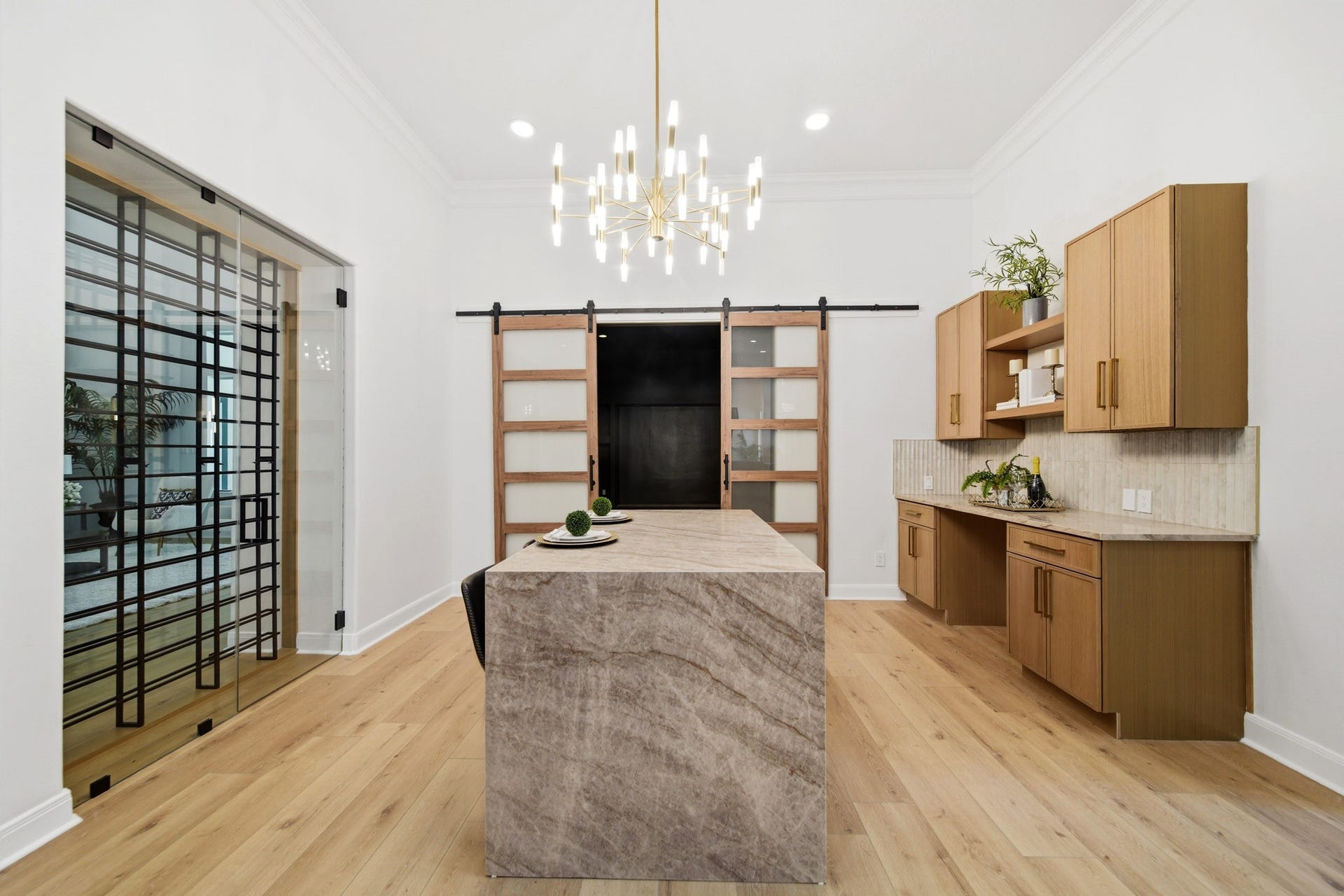 15 Bees Creek Court, Missouri City, TX 77459 Stunning CHEFS KITCHEN blends modern elegance with functionality, featuring sleek finishes, abundant storage, and an 2 oversized islands perfect for gathering.
