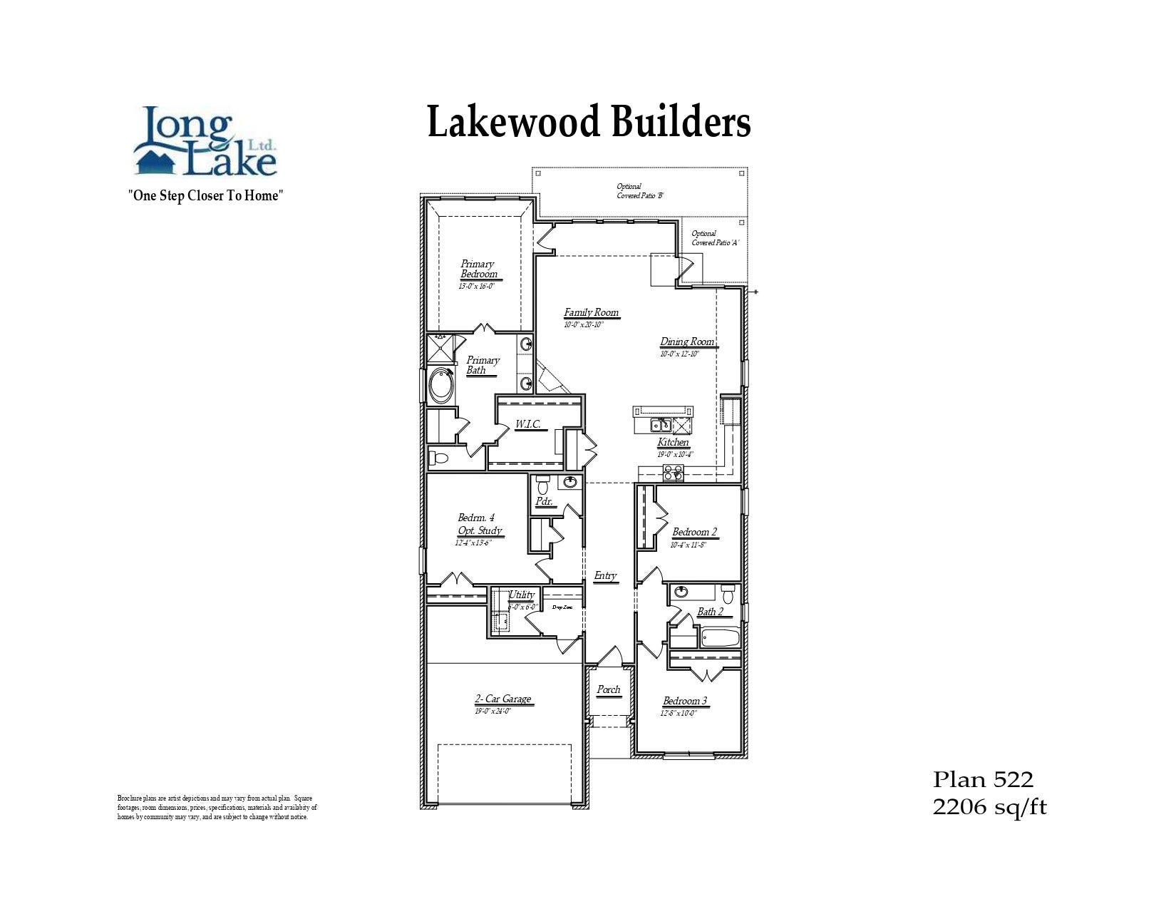 24747 Skerne Woods Drive, Spring, TX 77373 Plan 522 offers 4 bedrooms, 2 full baths, and over 2,200 sqft of living space.