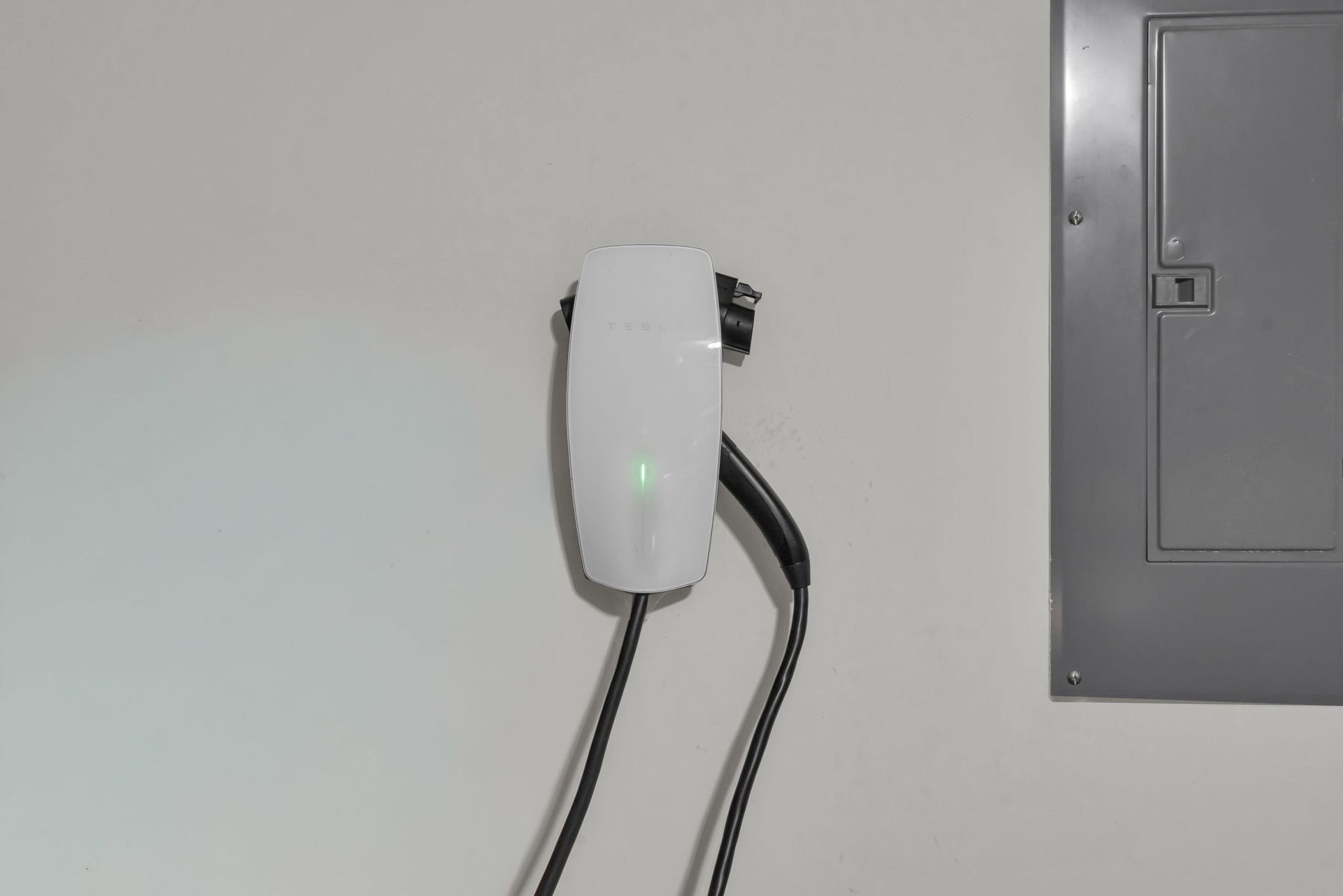 2315 Scarlett Pine Bend, Tomball, TX 77375 View of the Tesla EV charging station in the garage.