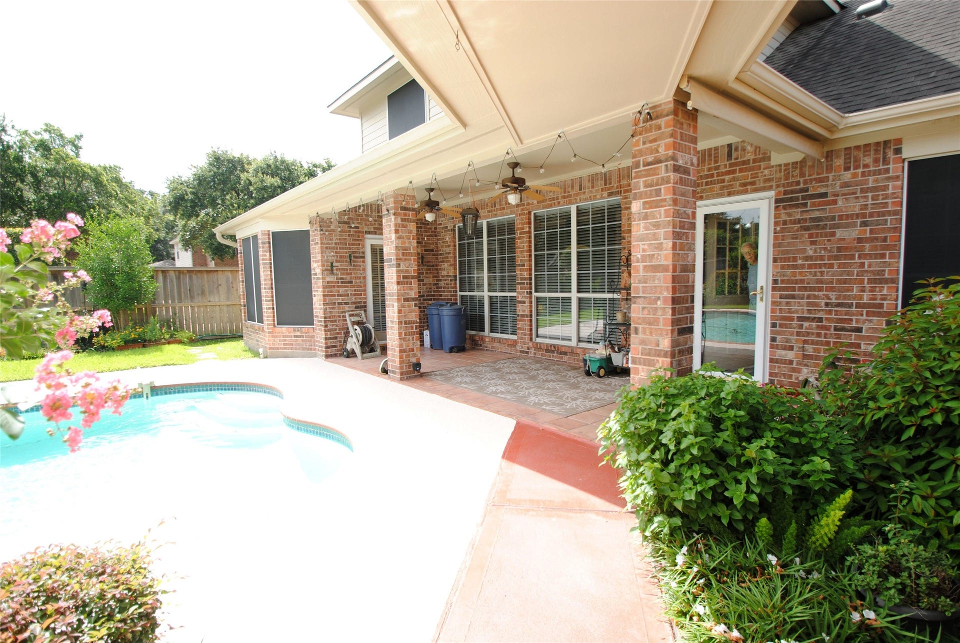 22902 Greenrush Drive, Katy, TX 77494 THE EXTENDED COVERED PATIO ALONG THE BACK OF THE HOME