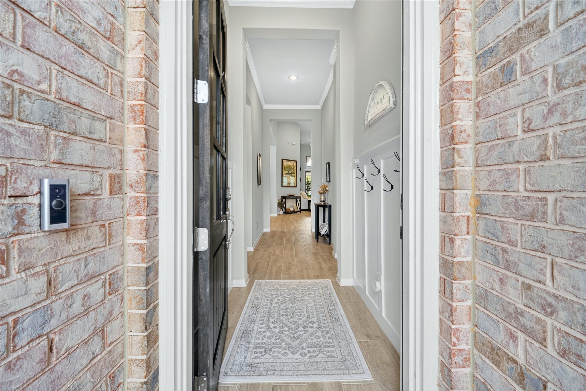11351 Cosmopolitan Drive, Cypress, TX 77433 Welcoming entryway foyer featuring high ceilings and elegant tile flooring.