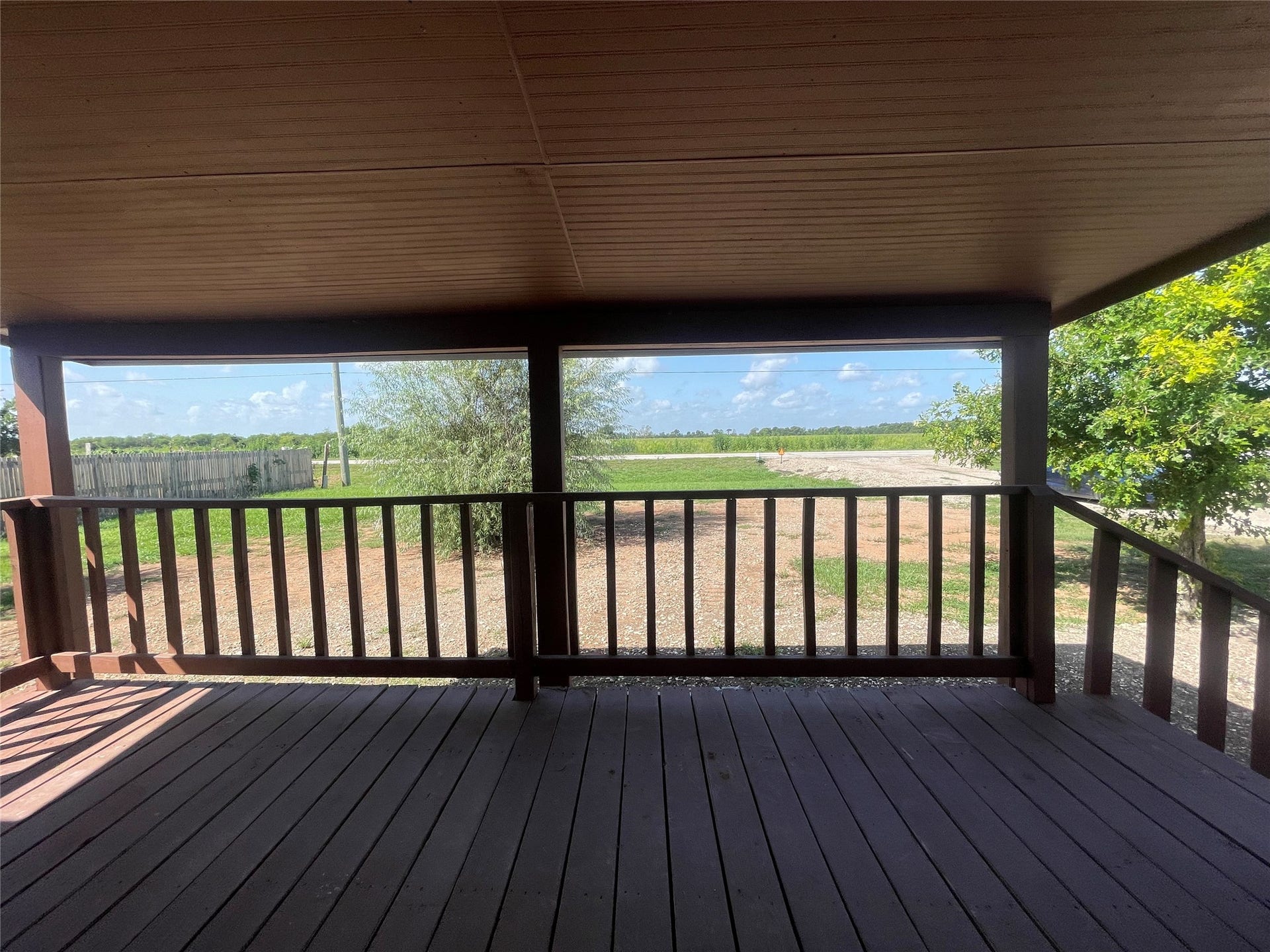 Front deck.