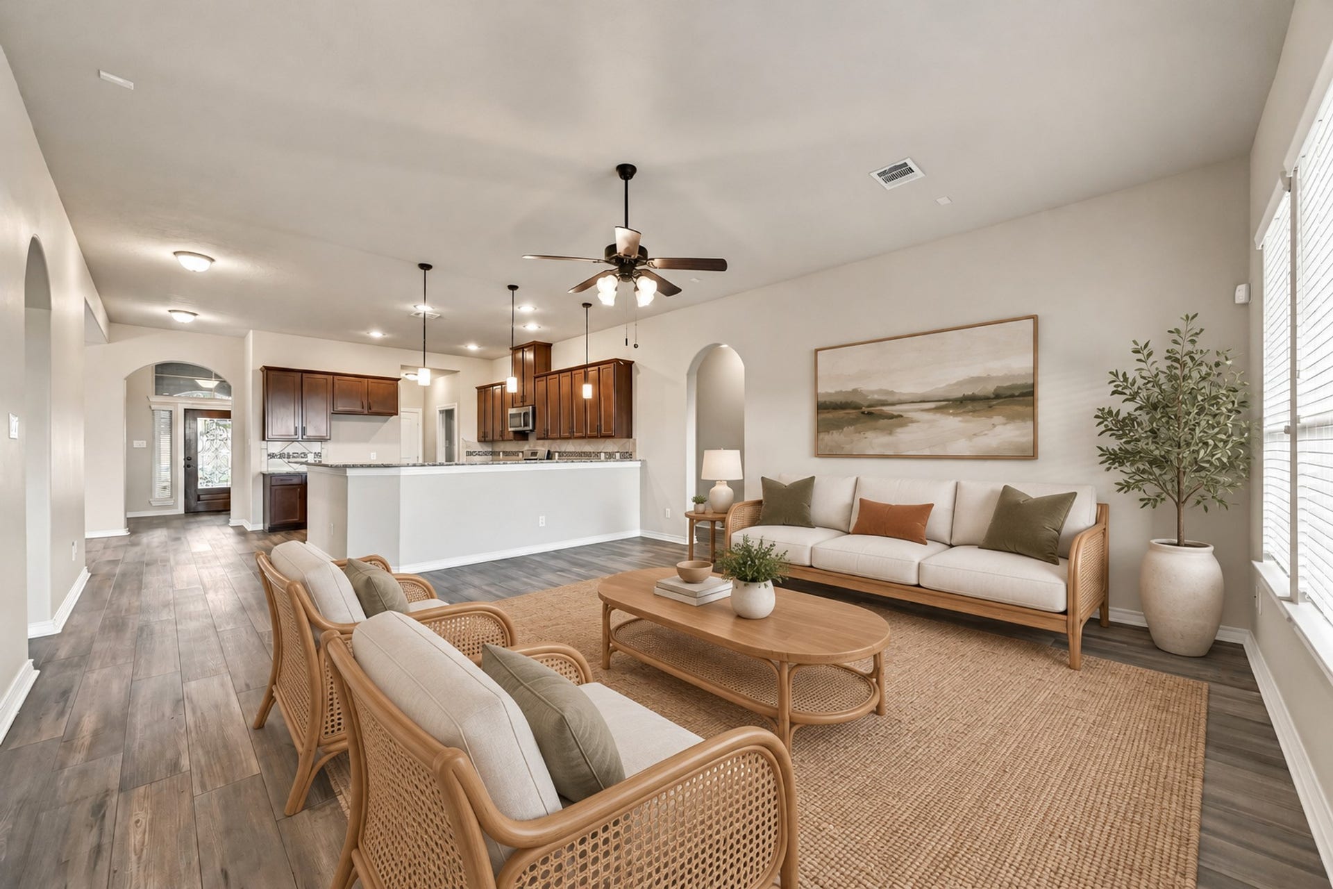 2210 Dama Drive, Rosenberg, TX 77471 Living room- Virtually staged