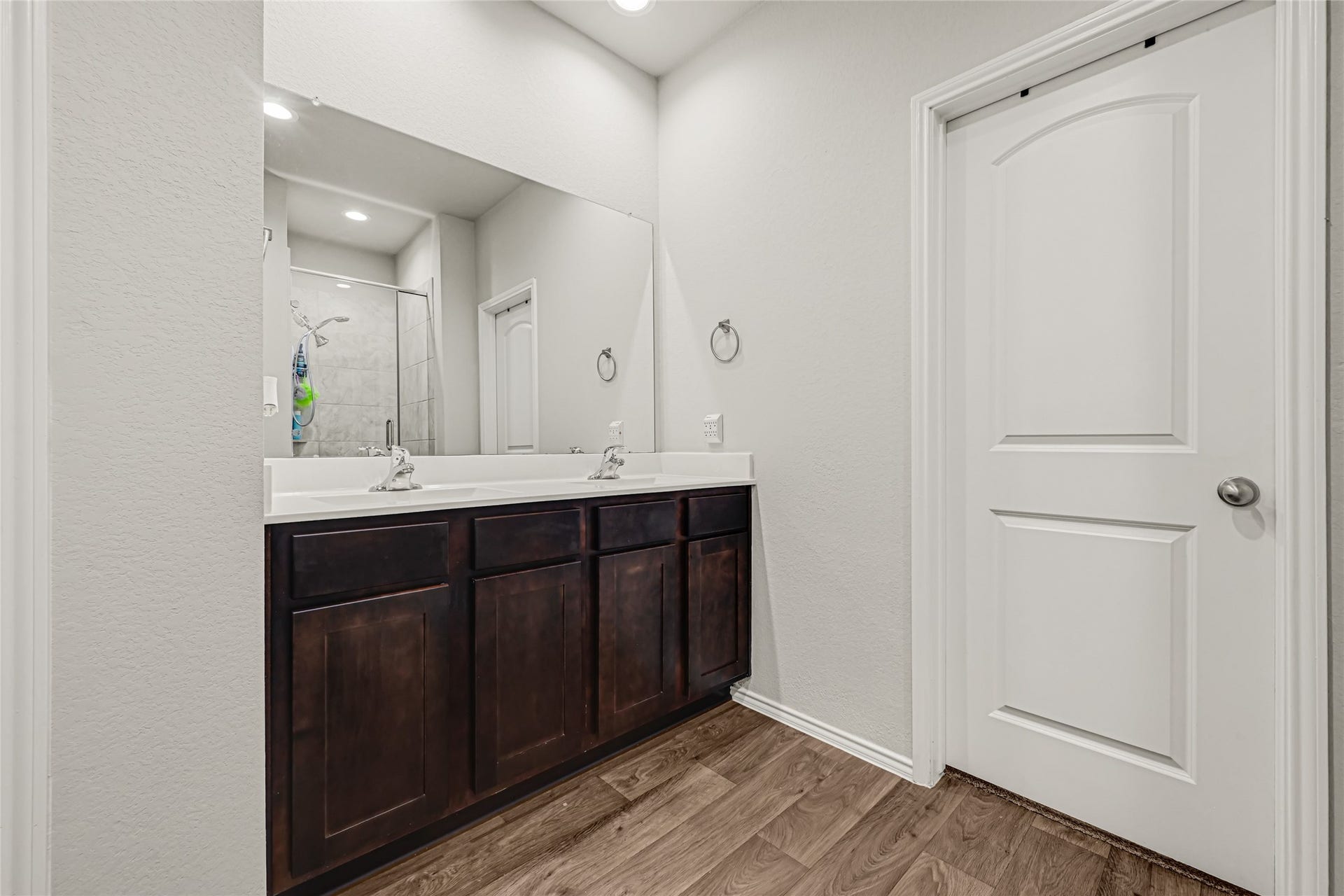 Primary Bath features dual sinks.
