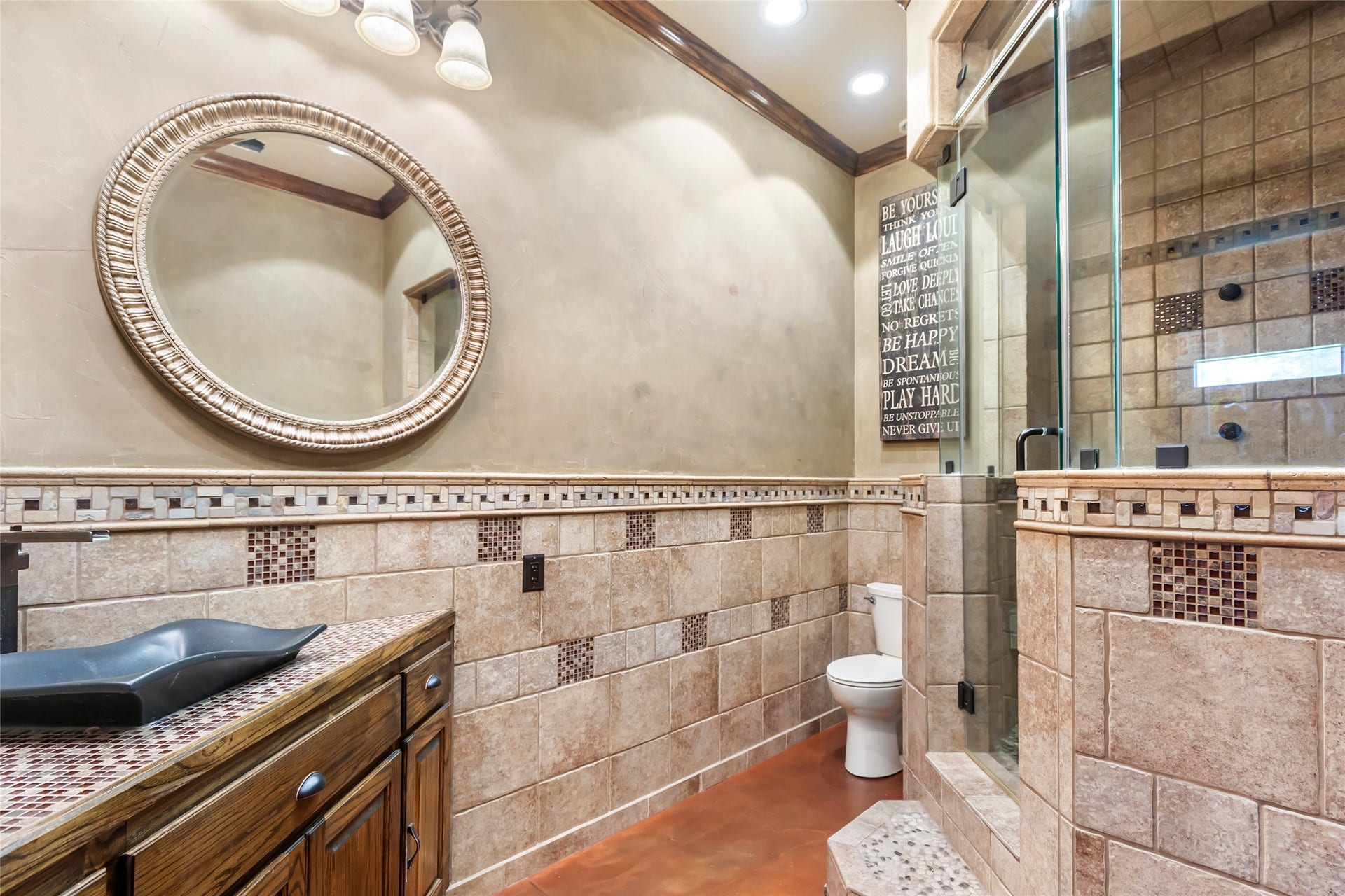 26342 Hill And Dale Avenue, Splendora, TX 77372 Full bath in game room with large shower/sauna.