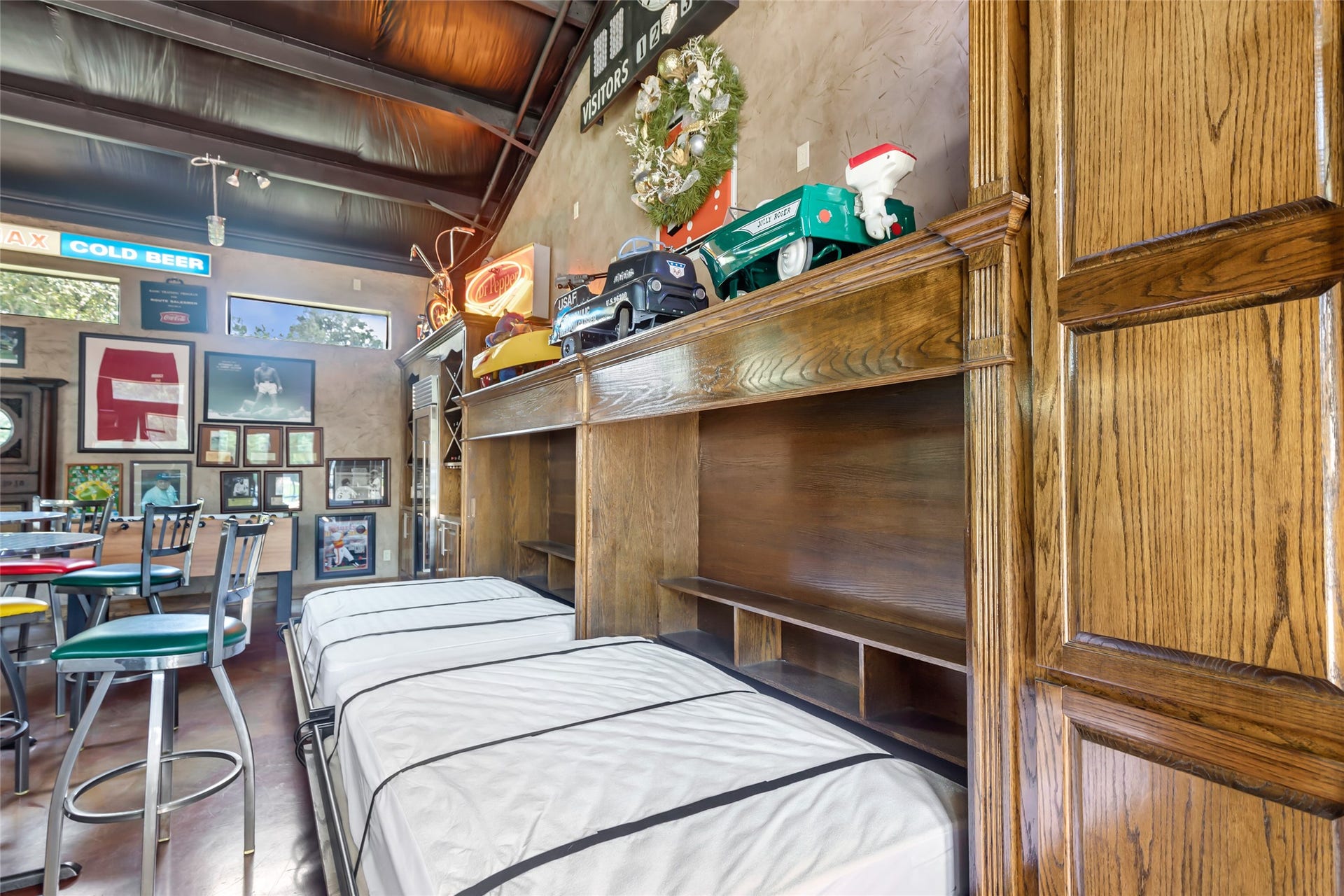 26342 Hill And Dale Avenue, Splendora, TX 77372 Check out the murphy beds that fold down from the built-in cabinets.