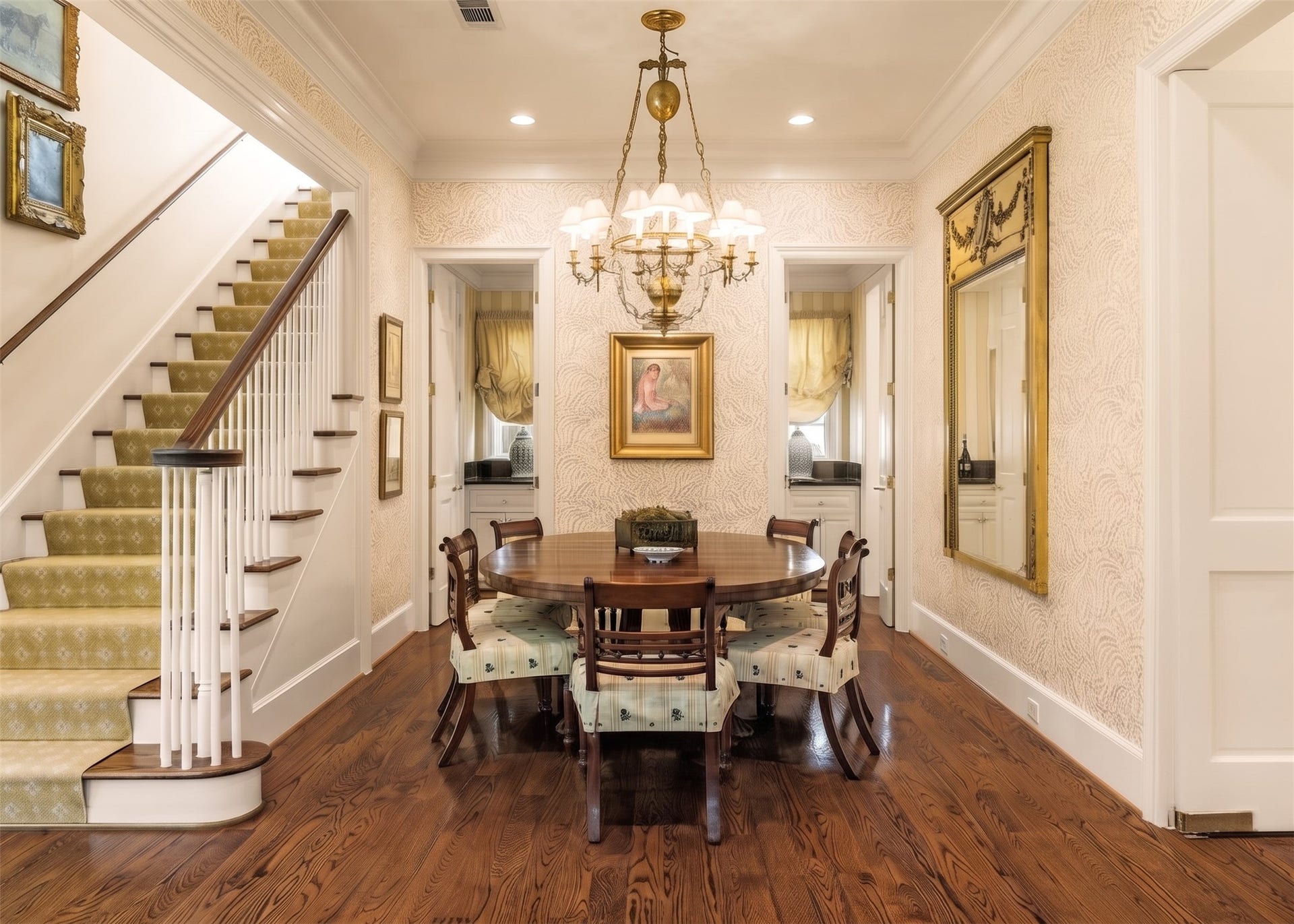 2820 Ferndale Street, Houston, TX 77098 Formal Dining Room: Positioned off the main gallery, the formal dining room easily accommodates large dinner parties. Detailed moldings and high ceilings create a dignified setting for entertaining.