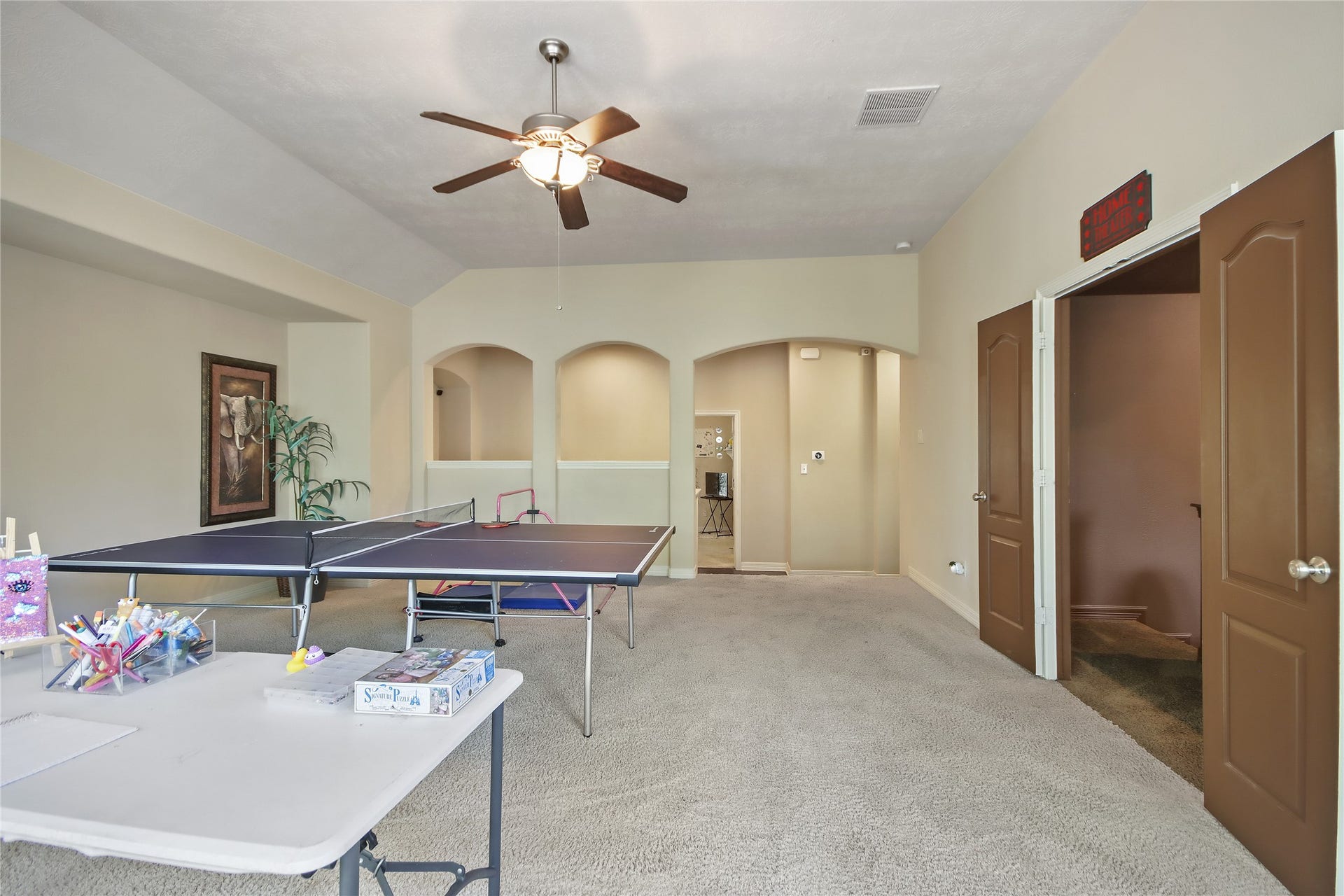 Another view of the game room. Definitely a hang out spot for some fun, entertainment, or relaxation.