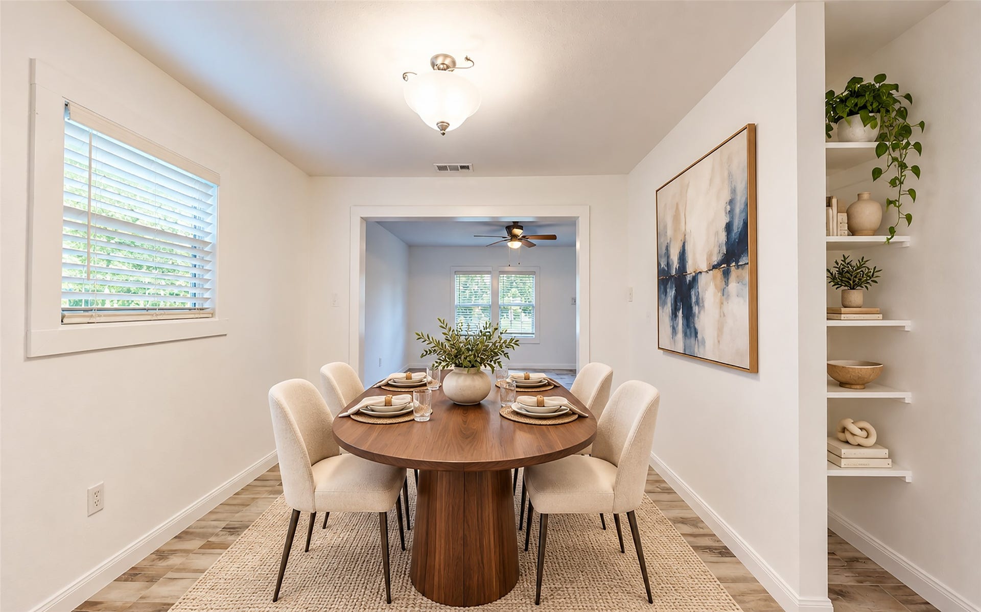 Virtually Staged Dining Room