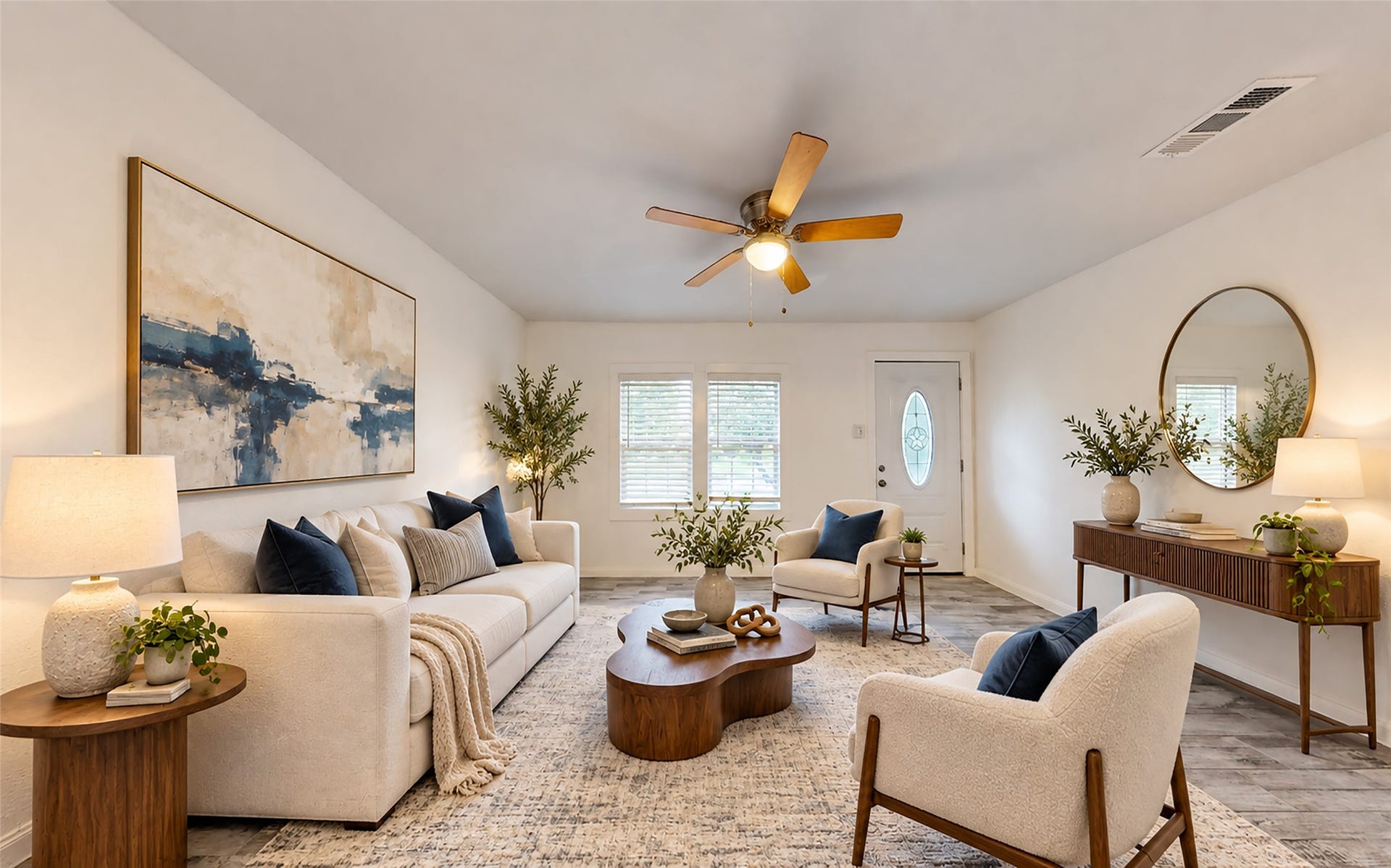 Virtually Staged Living Room