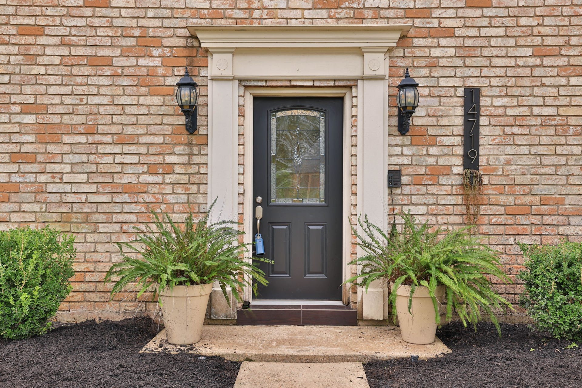 14719 Rio Pinar Drive, Houston, TX 77095 Beautiful Front Door with Cut Glass