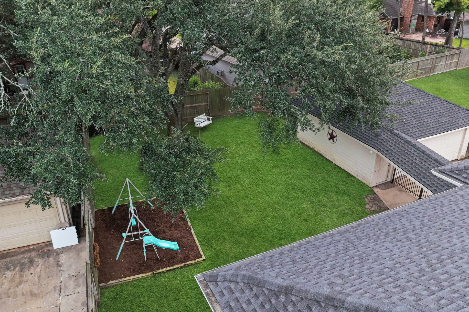 14719 Rio Pinar Drive, Houston, TX 77095 Drone Shot of Backyard.