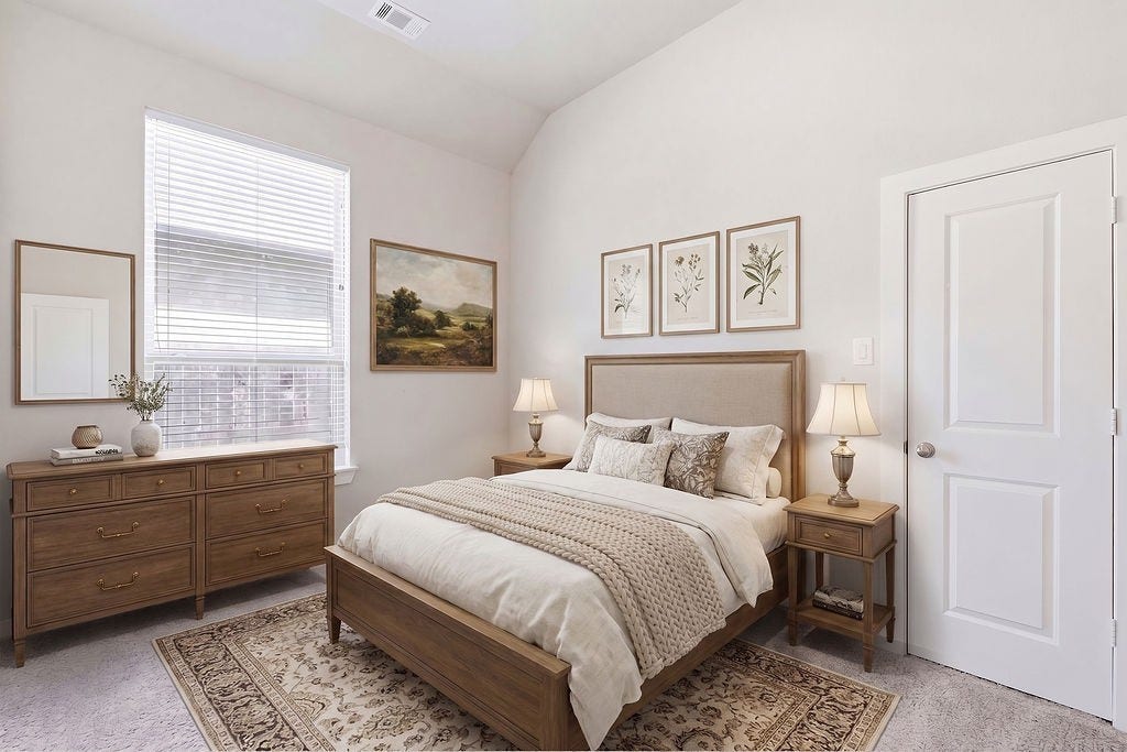 Virtually staged- one of 4 bedrooms