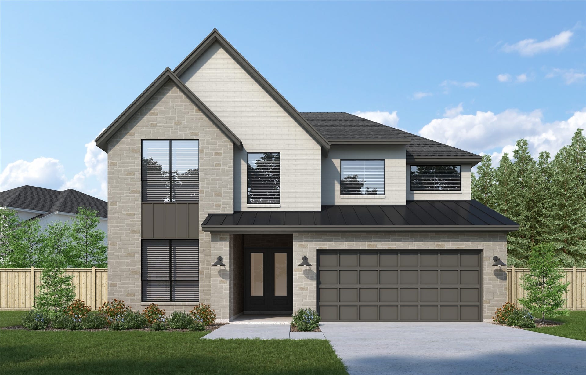 28629 Squabble Creek Drive, New Caney, TX 77357 Westin Homes | Maxwell III Currently Under Construction. Rendering for illustration purposes only; features, selections and colors may vary.