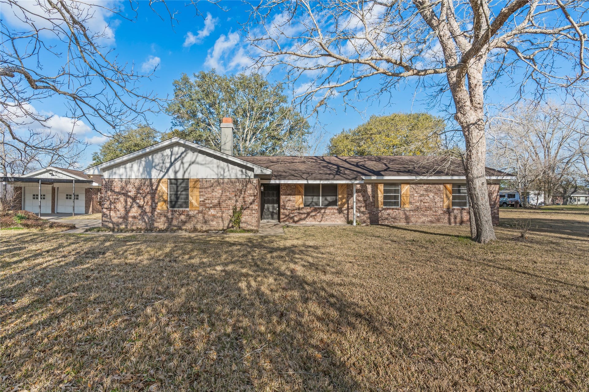 Ranch style brick home.