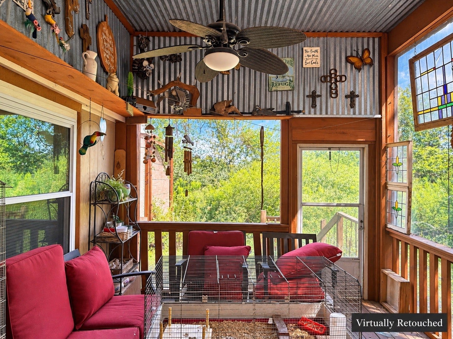 1325 E Stroker Road, Crosby, TX 77532 Virtually retouched exterior Porch with screen in portion